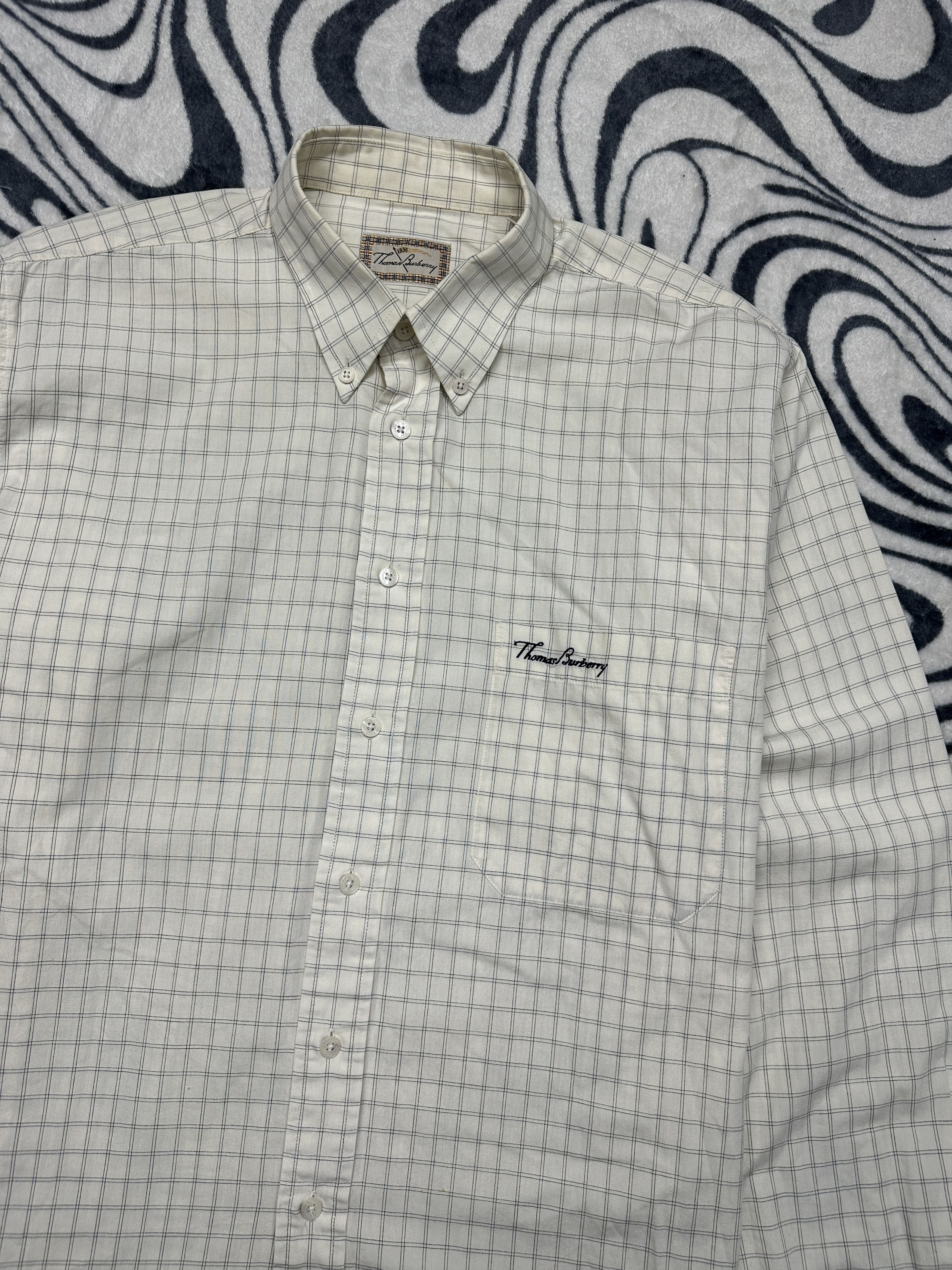 Burberry Thomas Burberry Vintage Mens Long Sleeve Shirt Size US L / EU 52-54 / 3 - 2 Thumbnail