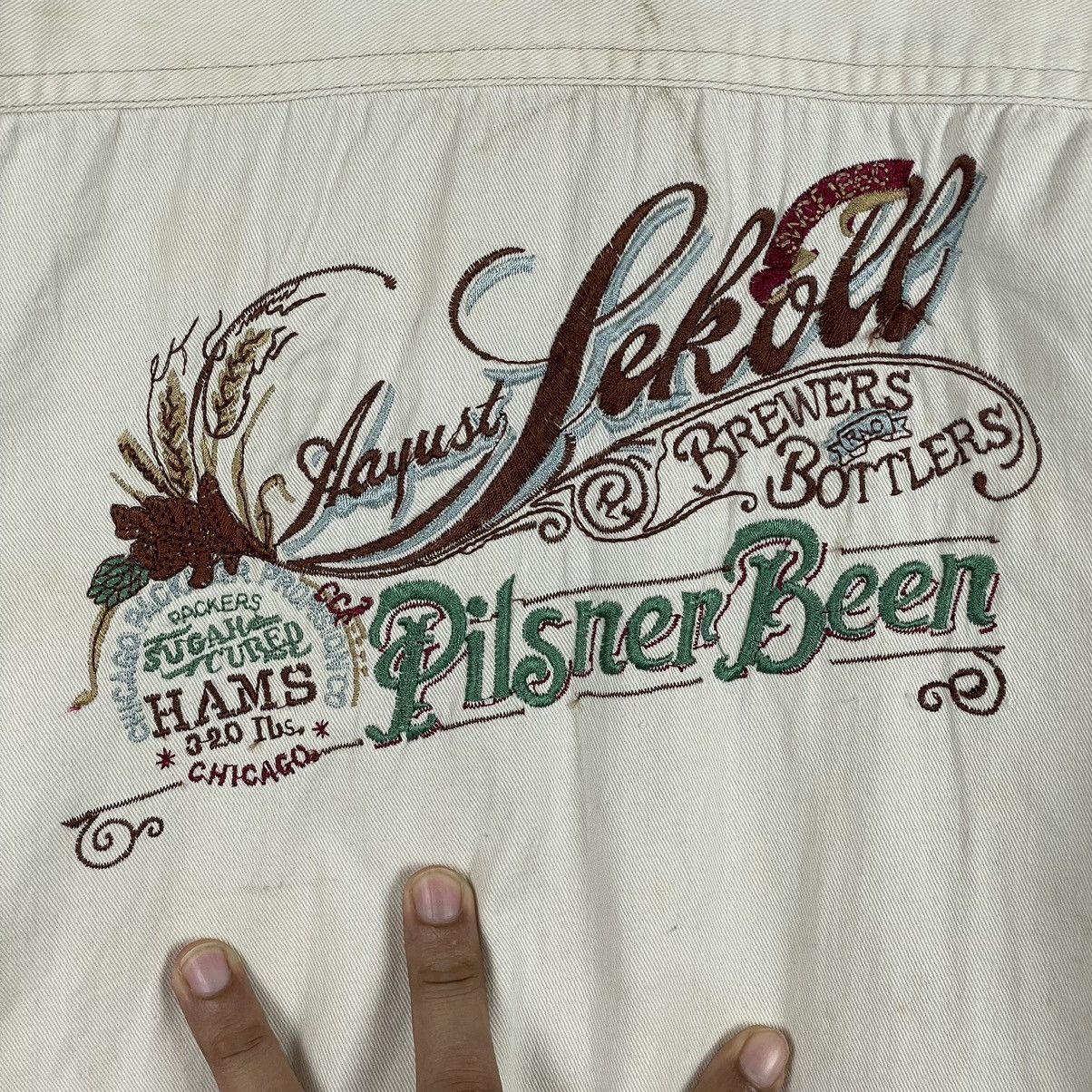 Vintage Vintage Under Line Pilsner Beer Chicago Shirt Size US S / EU 44-46 / 1 - 15 Thumbnail