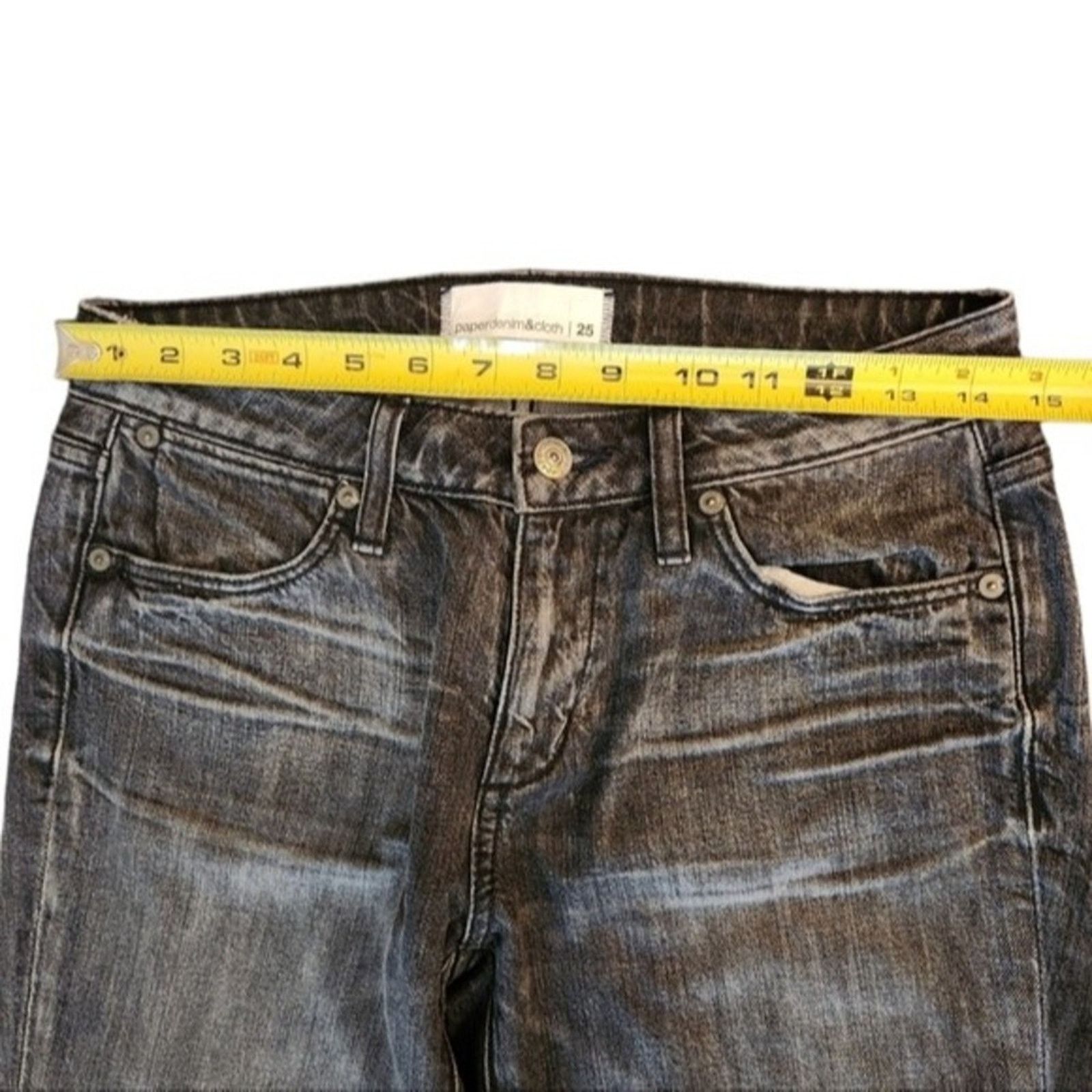 Paper Denim & Cloth NWOT Paper Denim & Cloth Blackwash straight leg jeans 25 Size 25" / US 0 / IT 36 - 4 Thumbnail