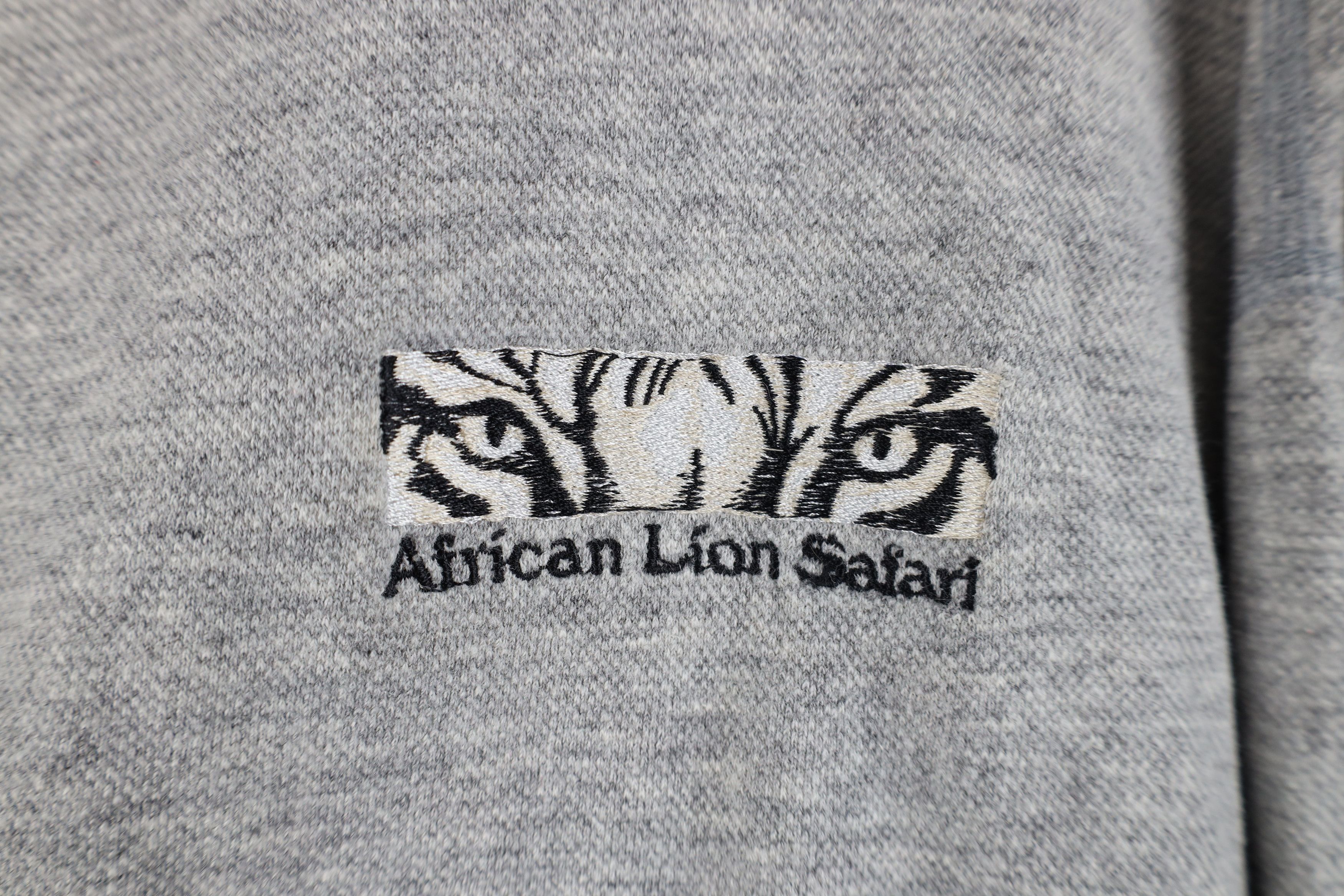 Vintage Vintage 90s Streetwear African Lion Safari Sweatshirt Size L / US 10 / IT 46 - 4 Thumbnail
