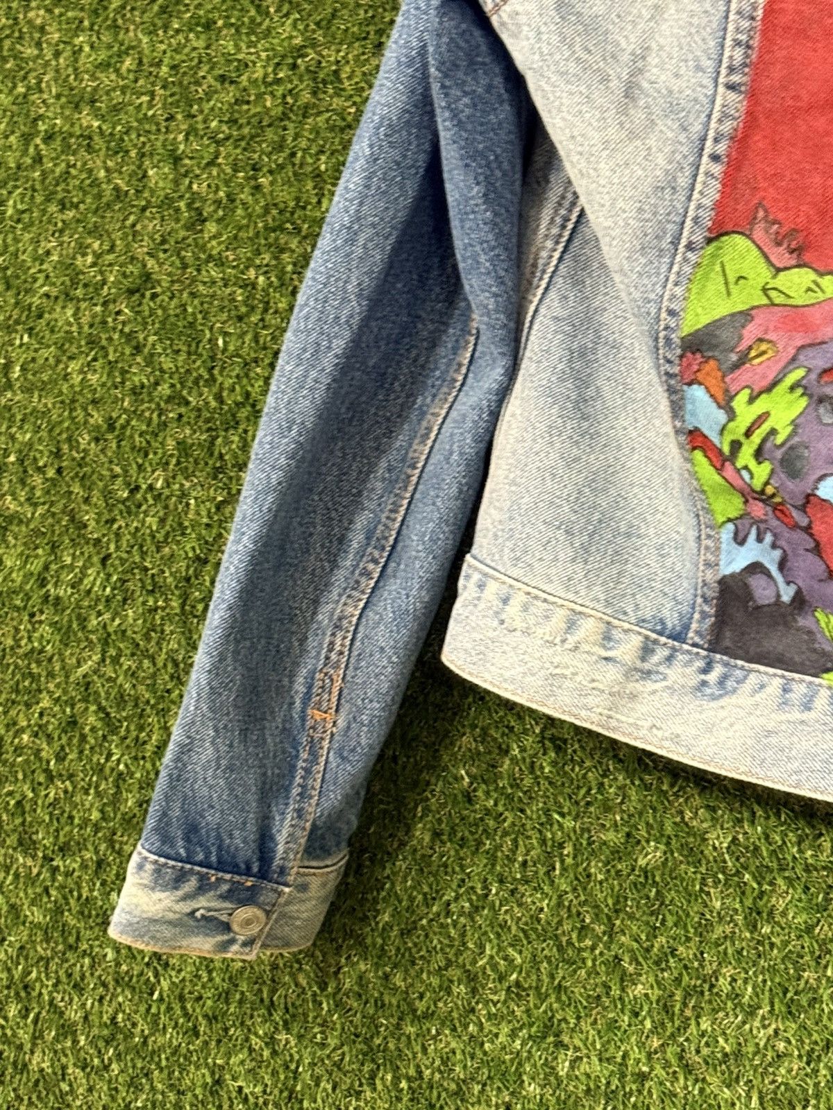 Abercrombie & Fitch Custom Paint Abercombie Fitch Denim Jean Jacket Medium Size M / US 6-8 / IT 42-44 - 4 Thumbnail