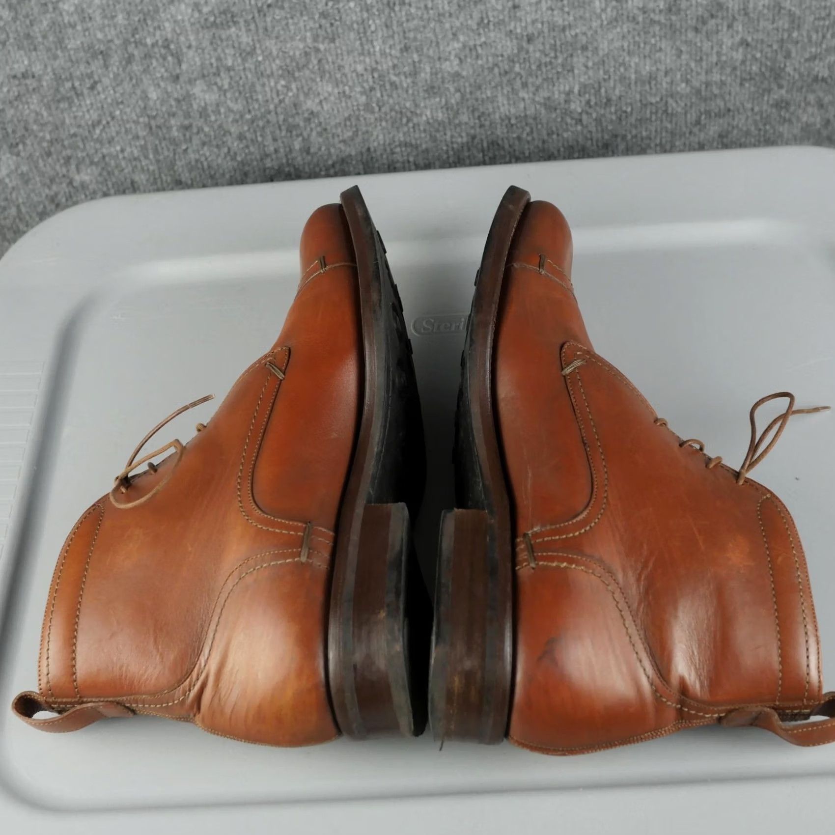 CO Rider Boot Co Chukka Boots Mens Size 8 Brown Leather Cap Toe Made In Italy Size ONE SIZE - 7 Thumbnail