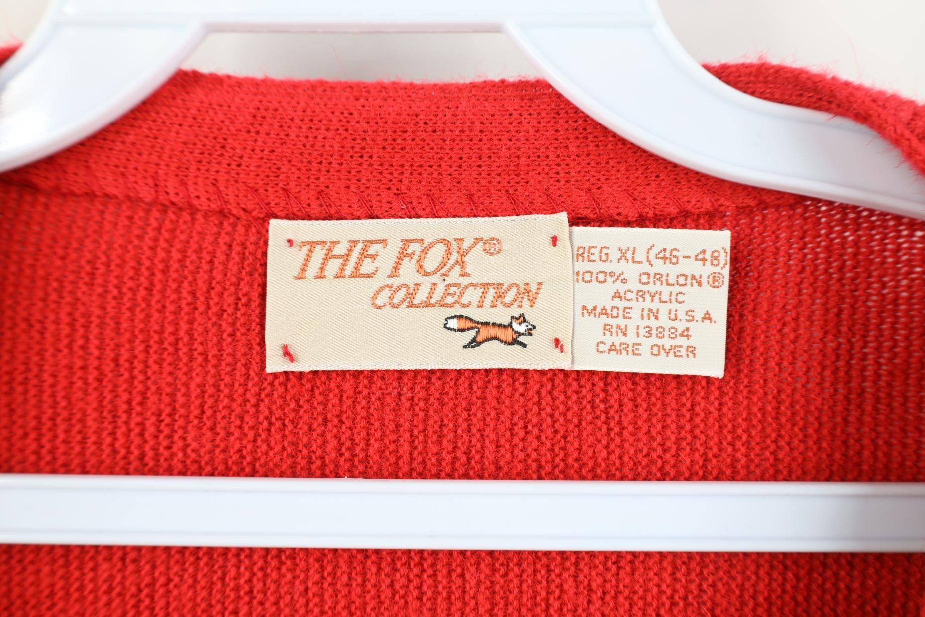 Vintage Vintage 70s Streetwear Kurt Cobain Cardigan Sweater Red USA Size US XL / EU 56 / 4 - 9 Thumbnail
