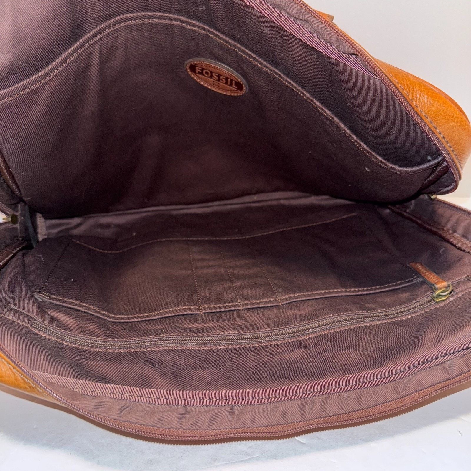 Fossil Fossil Vintage Brown Cow Hide Leather LaptopBriefcase Size ONE SIZE - 5 Thumbnail