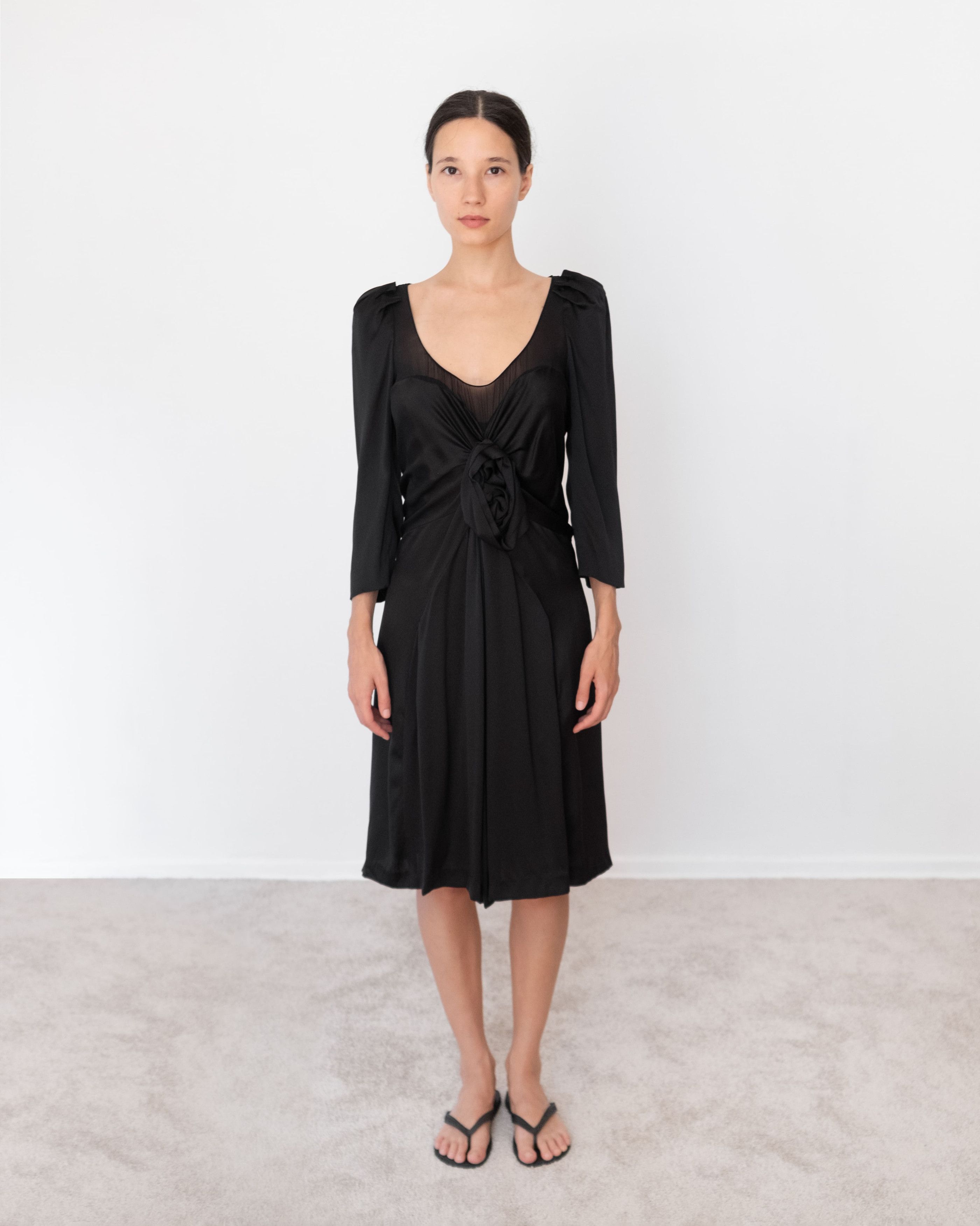 Sonia Rykiel Sonia Rykiel black silk dress Size S / US 4 / IT 40 - 4 Thumbnail