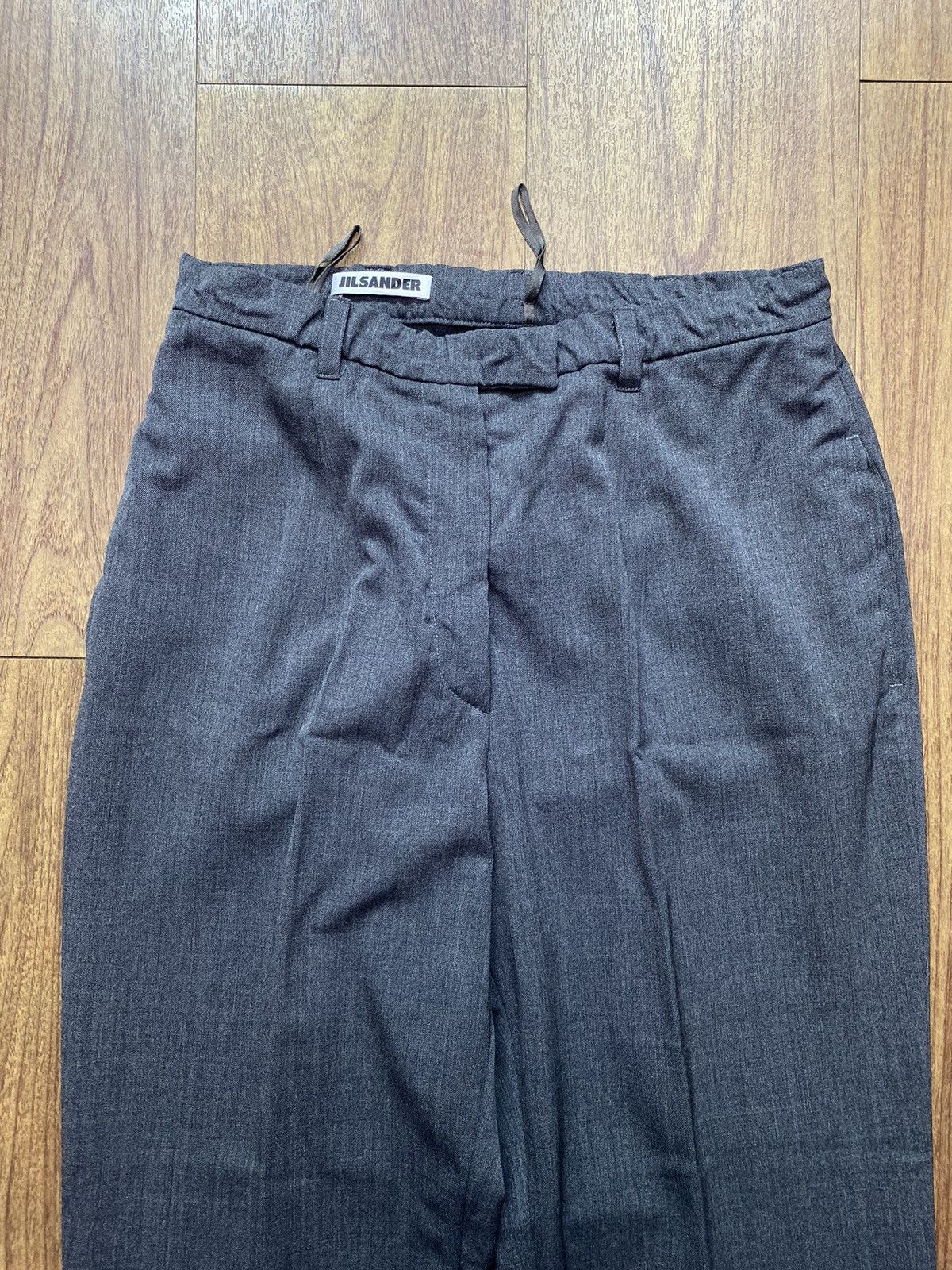 Jil Sander × Raf Simons 2000s Grey Woolblend Trousers Size US 31 - 2 Thumbnail