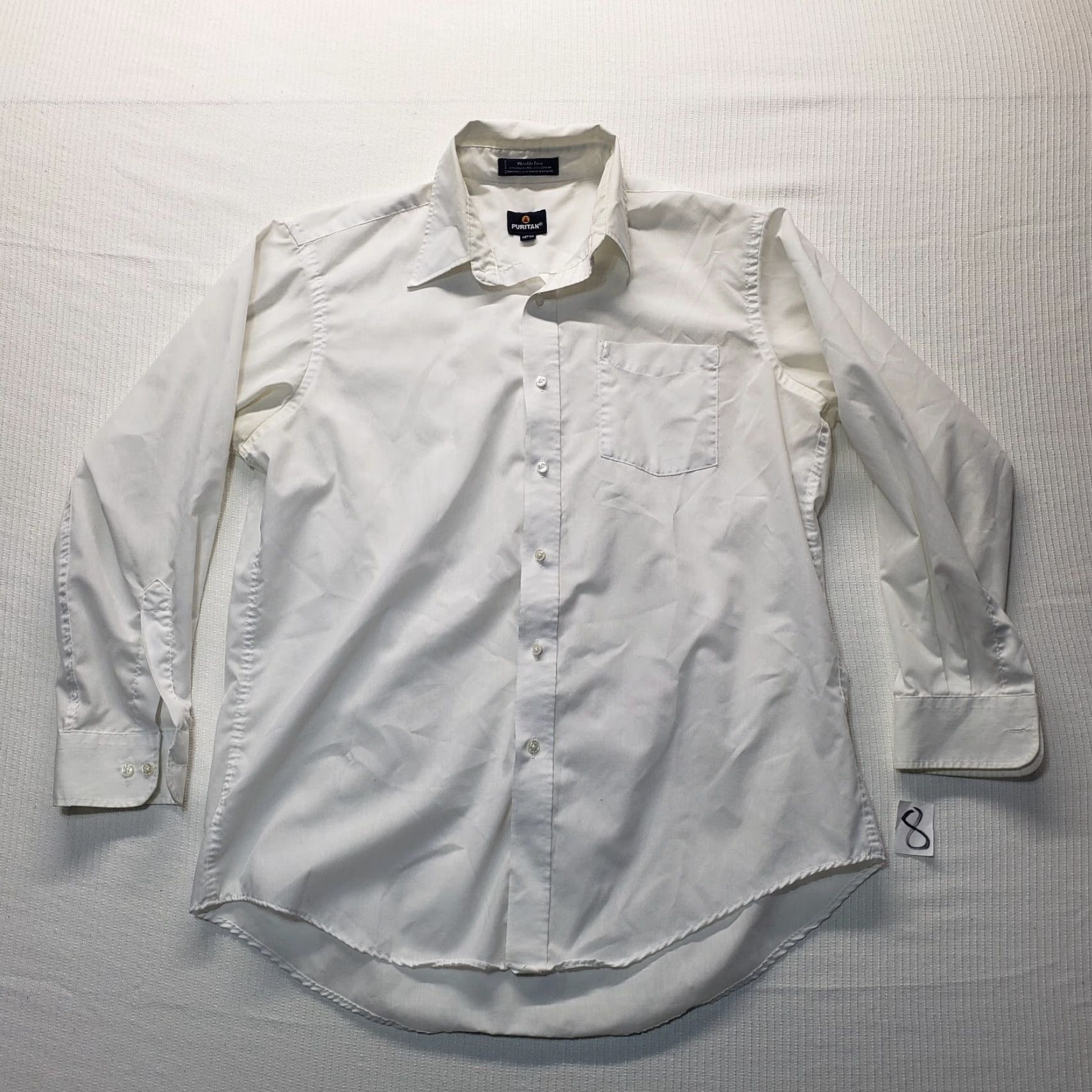 Vintage Puritan Shirt Button-Up Solid White Long Sleeve Adult Men 16.5 32/33 Regular X Unspecified Size US XL / EU 56 / 4 - 2 Thumbnail