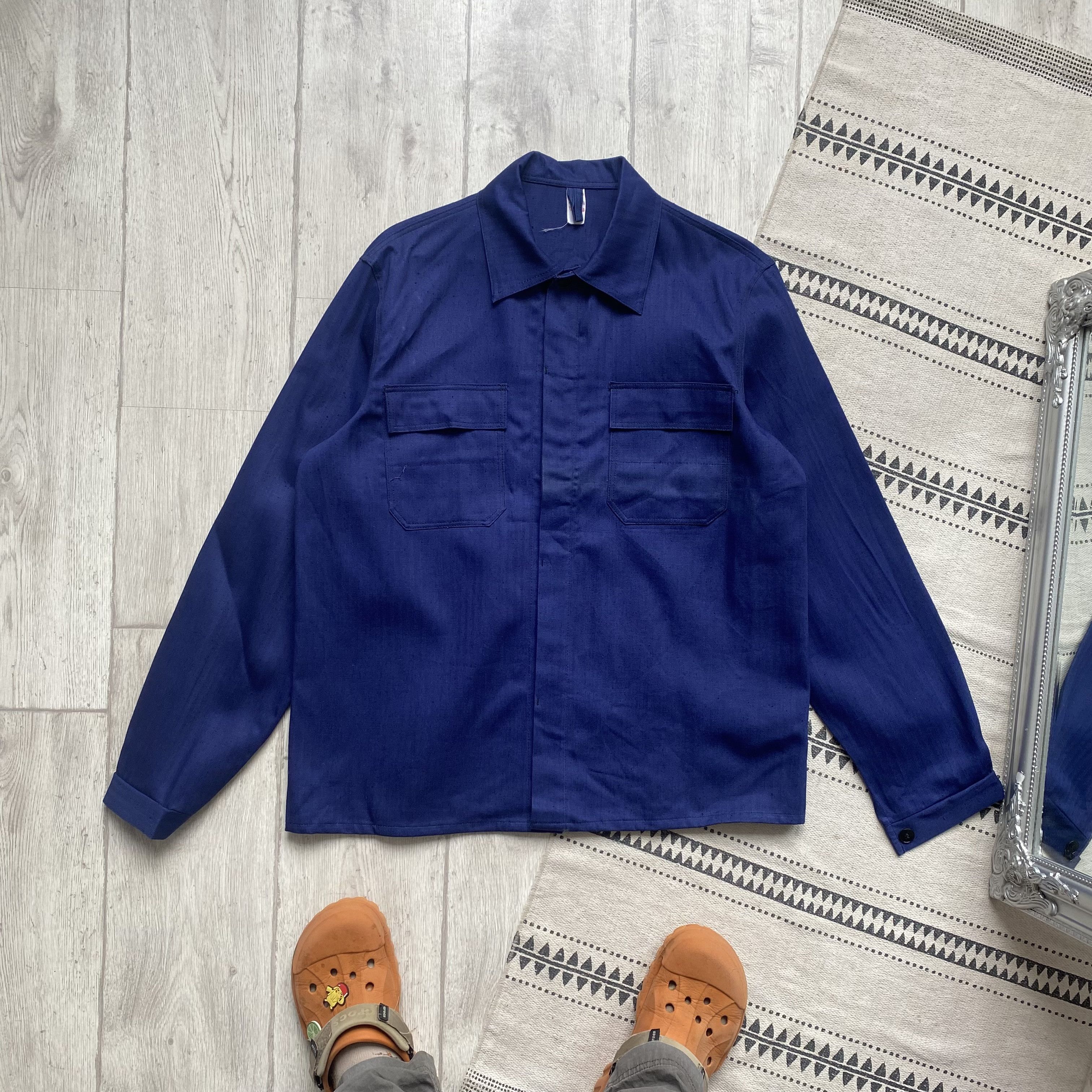 Le Laboureur Vintage 70-80s Snfor French Chore jacket Work overshirt Size US M / EU 48-50 / 2 - 6 Thumbnail