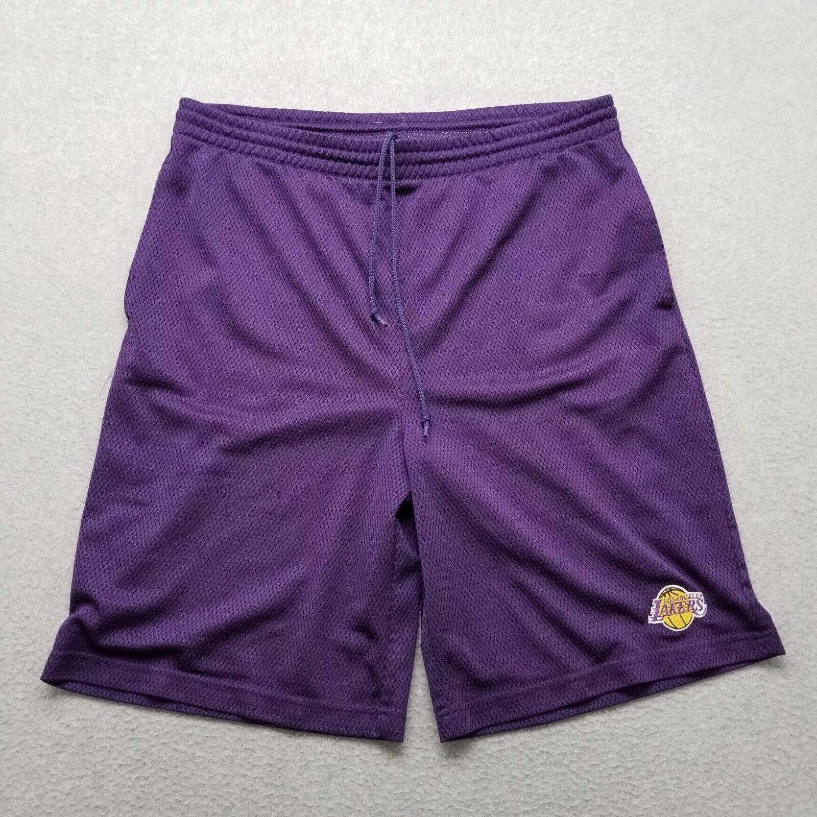NBA Los Angeles Lakers Shorts Mens Medium Purple Pockets NBA Size US 36 / EU 52 - 1 Thumbnail