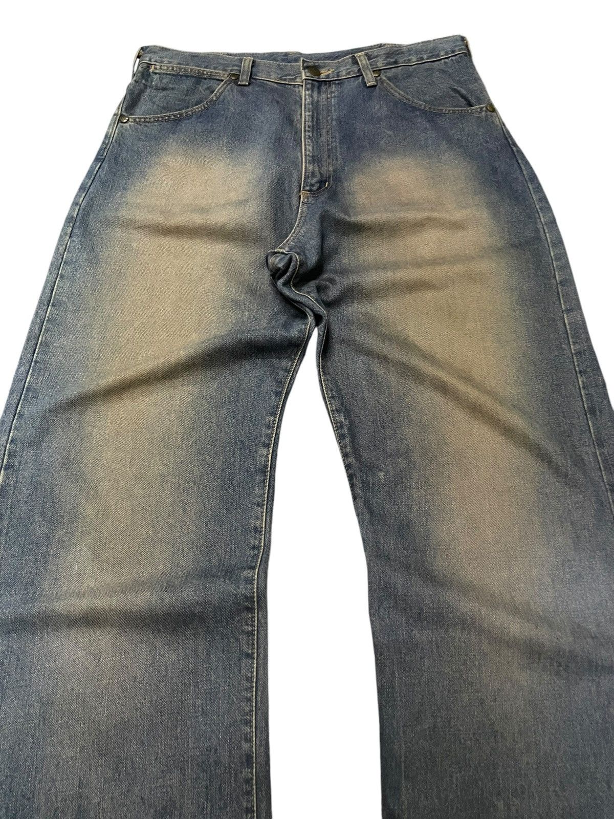 Hysteric Glamour × Japanese Brand × Wrangler Vintage Wrangler Blue Bell Mud Wash Selvedge Loose Jeans Size US 34 / EU 50 - 10 Thumbnail