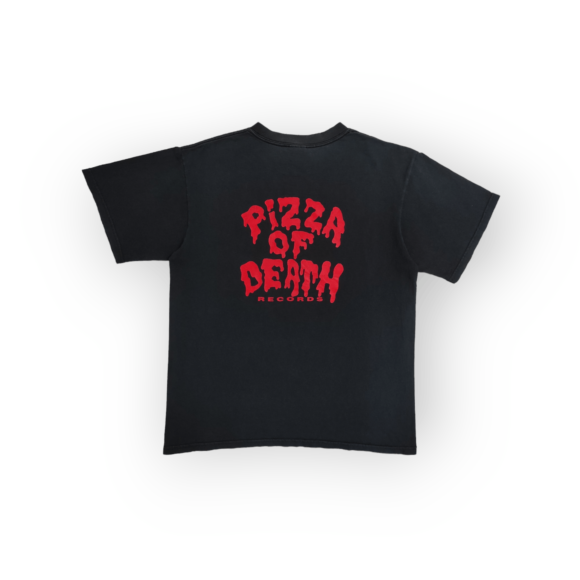 image of Rock Band x Rock T Shirt Vintage 2003 Pizza Of Death Fuck Ken Promo Tee in Black (Size Medium)