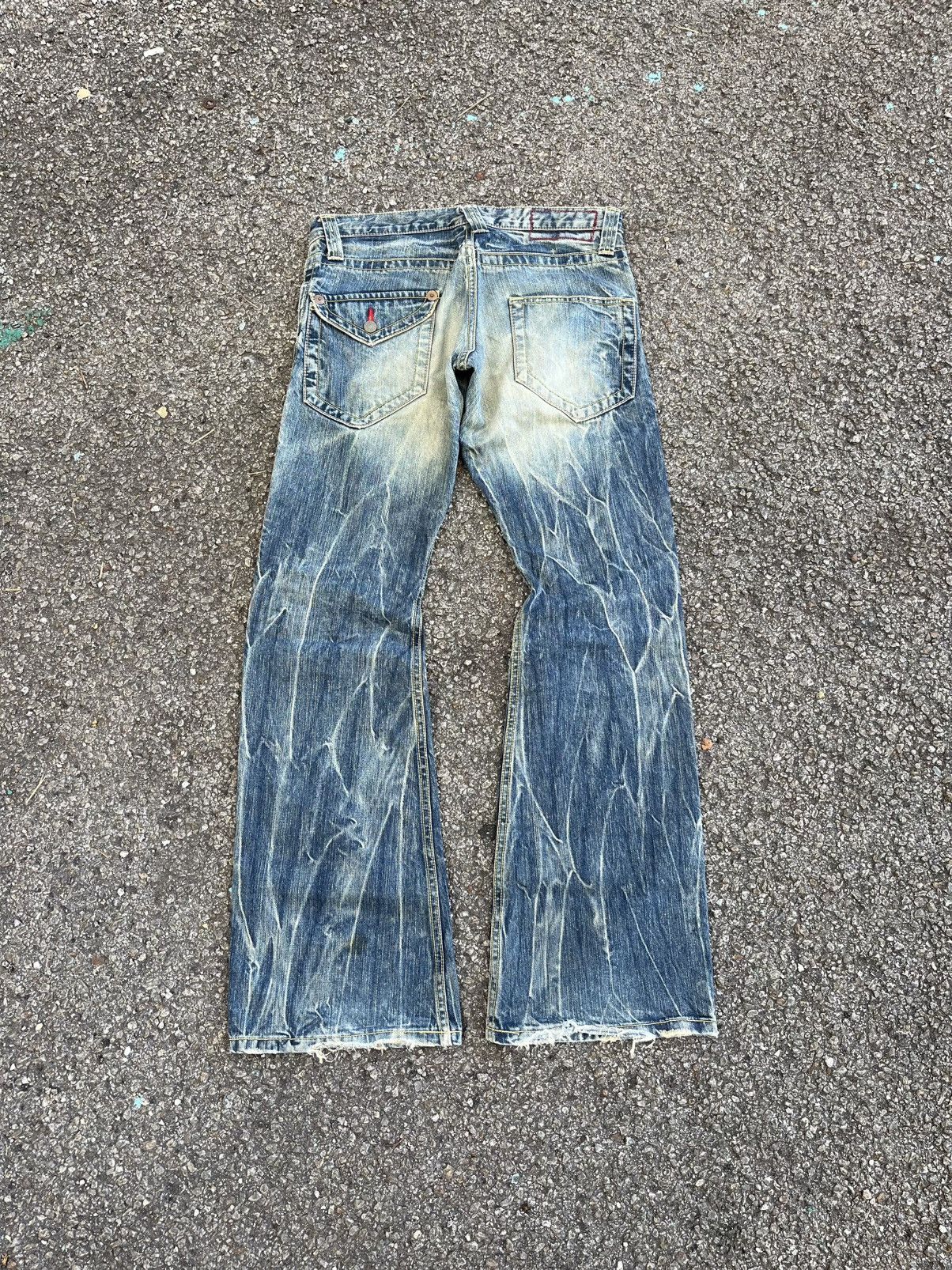 Hysteric Glamour Flared Japanese Vtg Blue Way Rusty Whiskered Mudwash Jeans Size US 30 / EU 46 - 11 Thumbnail