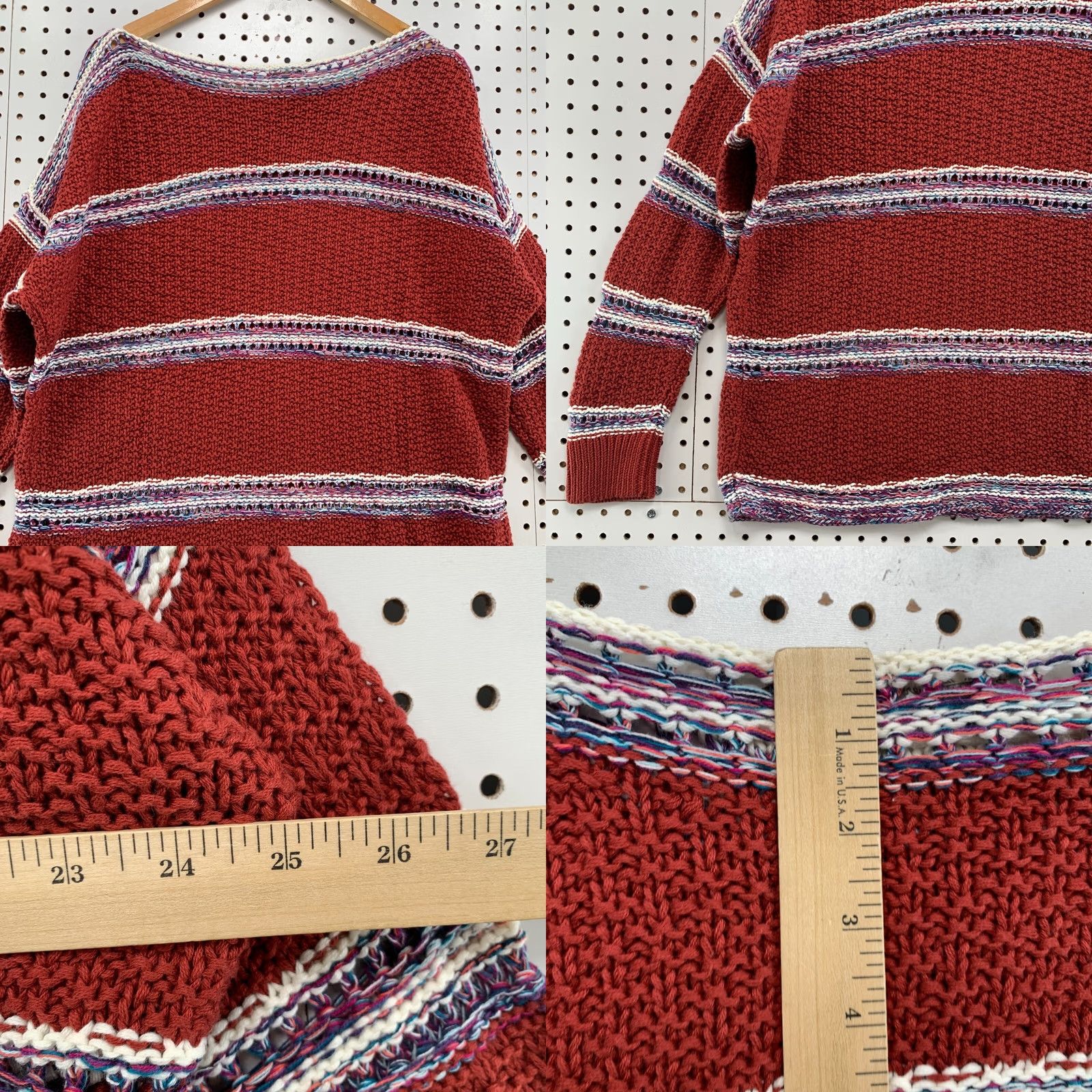 Eddie Bauer Eddie Bauer Knit Boat Neck Sweater Red Striped Womens XL NWT Size XL / US 12-14 / IT 48-50 - 9 Thumbnail