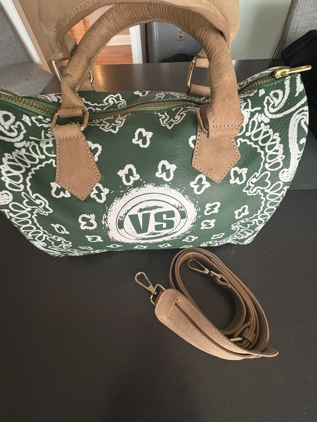 Vale Vale Pine Flag Small Leather Duffle Bag Size ONE SIZE - 1 Thumbnail