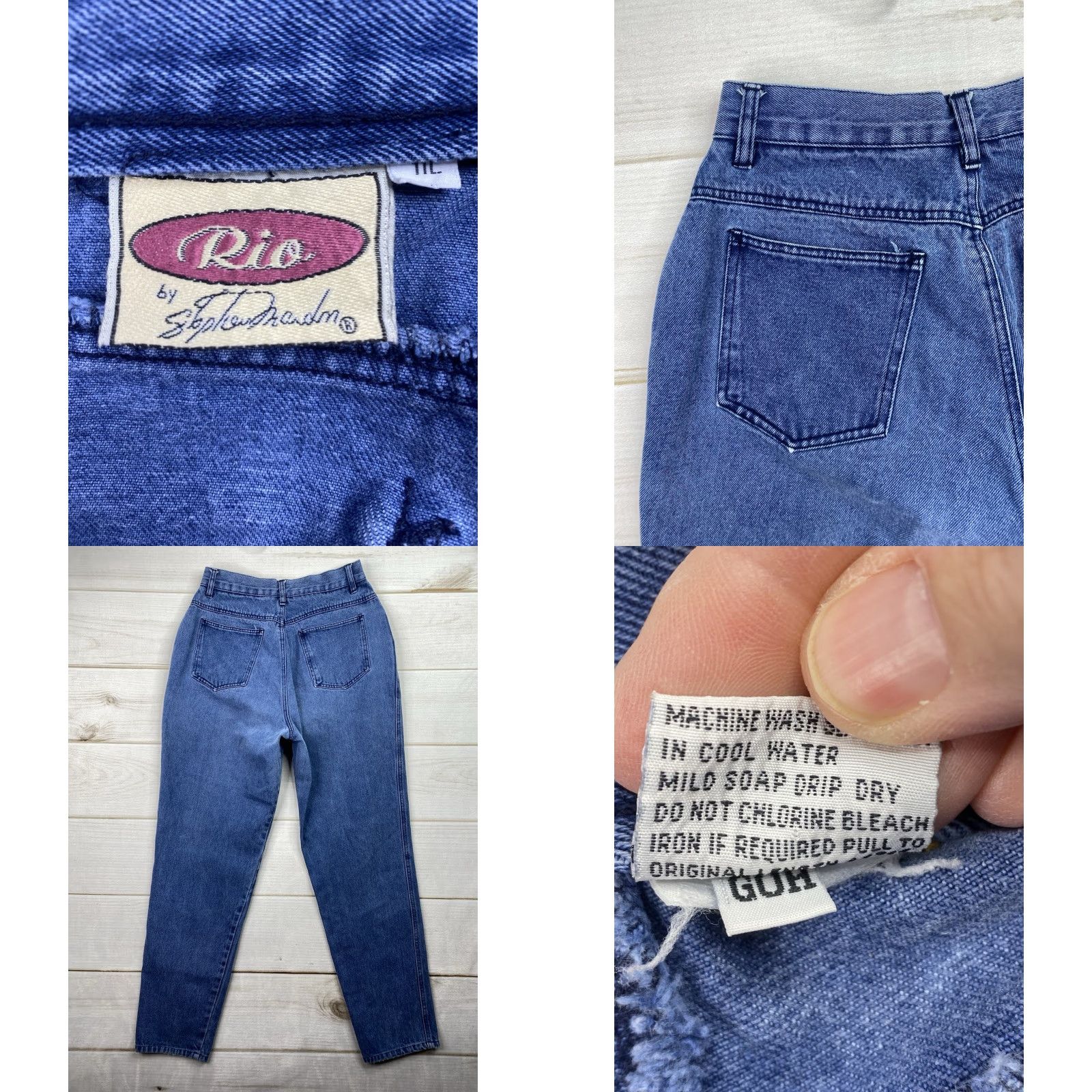 Vintage VINTAGE Rio by Stephen Mardon Jeans Women Juniors 11 Long Blue 5-Pocket High Rise Button Fly Cowboy 80s 90s Mens Womens Girls Size 32" / US 10 / IT 46 - 8 Thumbnail