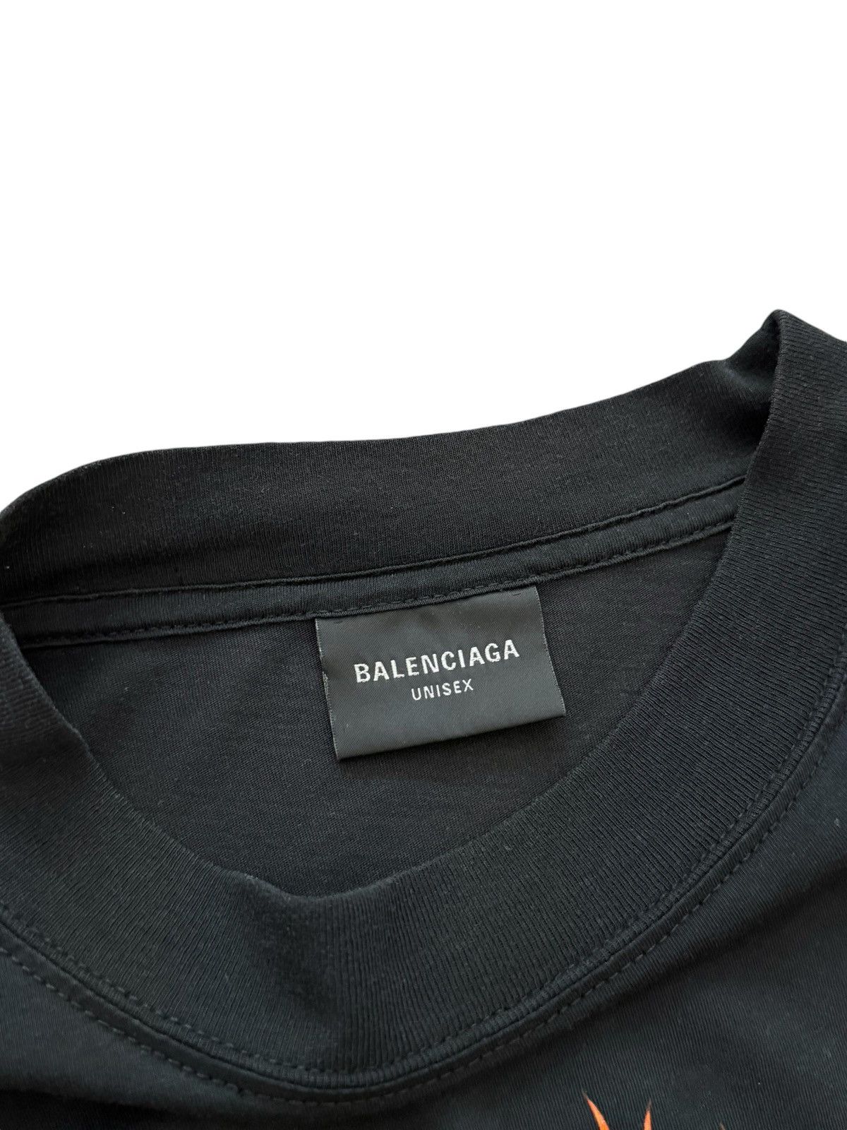 Balenciaga “Vintage” Washed Out Distressed Flame Longsleeve Size US M / EU 48-50 / 2 - 9 Thumbnail