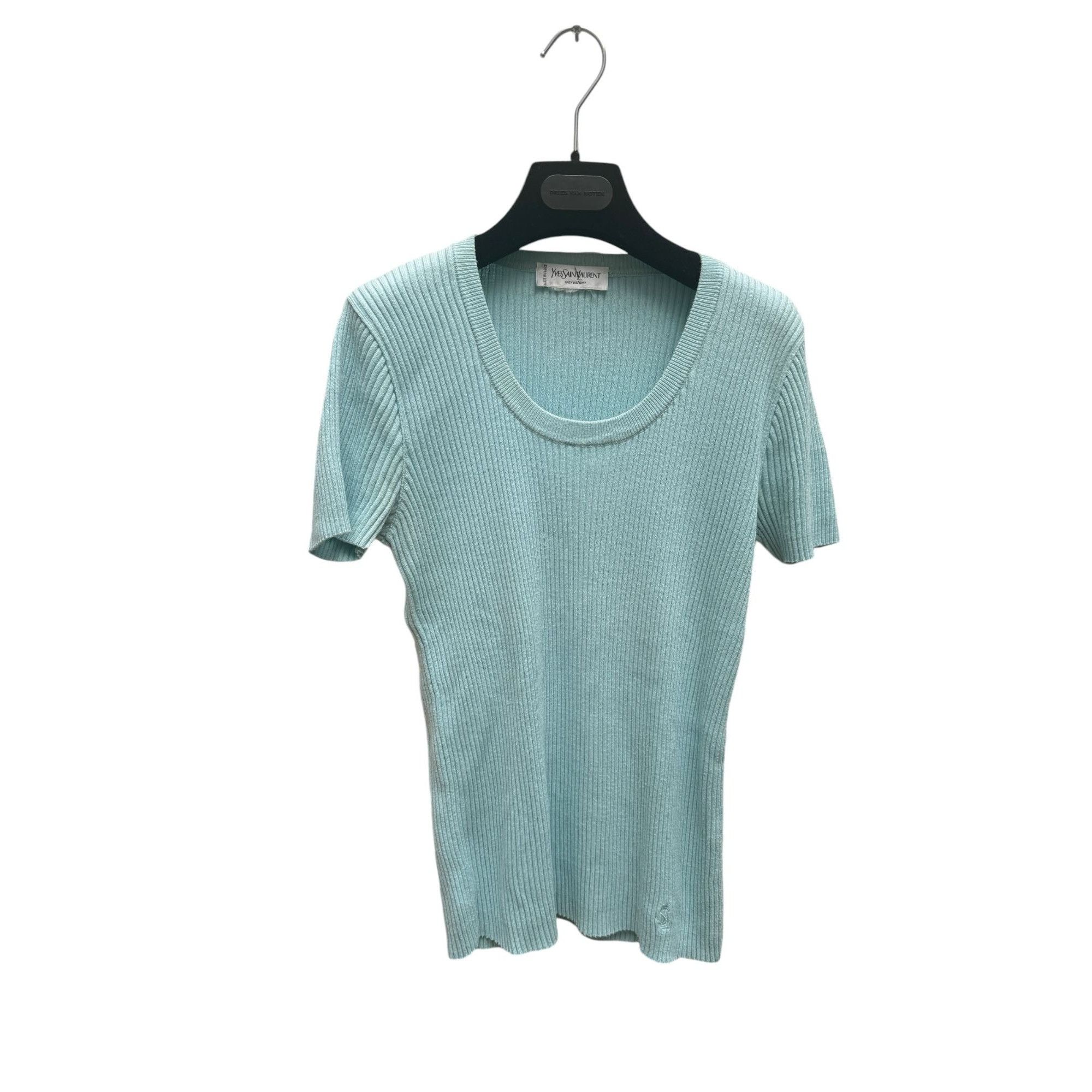 Yves Saint Laurent Babyblue knitted top Size M / US 6-8 / IT 42-44 - 1 Thumbnail