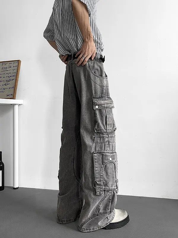 Japanese Brand Retro loose pocket micro flared jeans Size US 32 / EU 48 - 4 Thumbnail