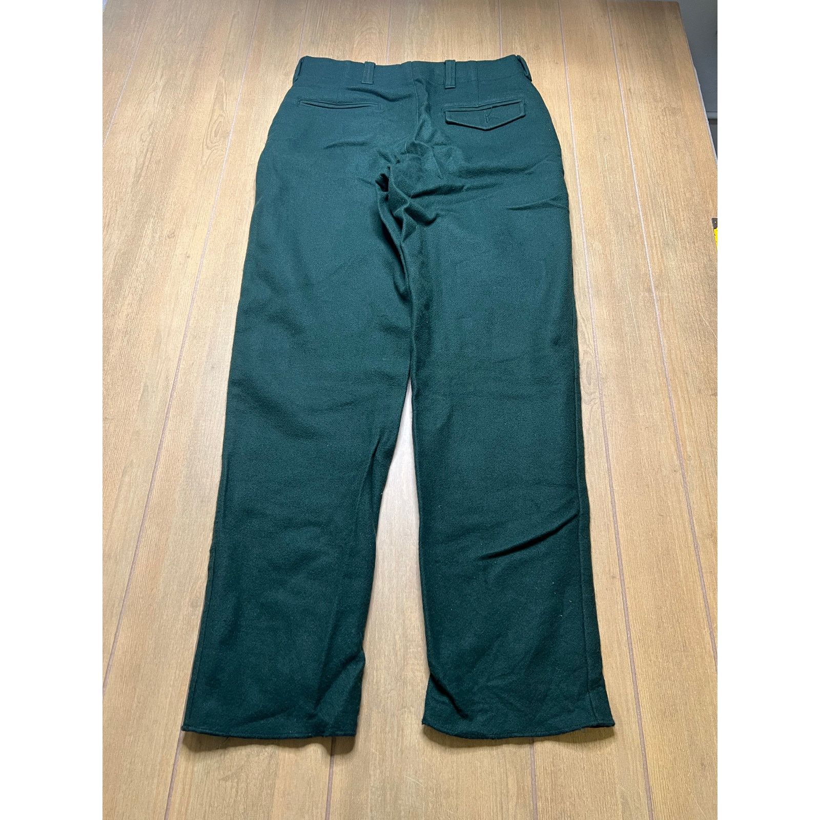 Vintage Vintage 80s Wool Pants Size 34x34 Trousers Rare Green Size US 34 / EU 50 - 2 Thumbnail