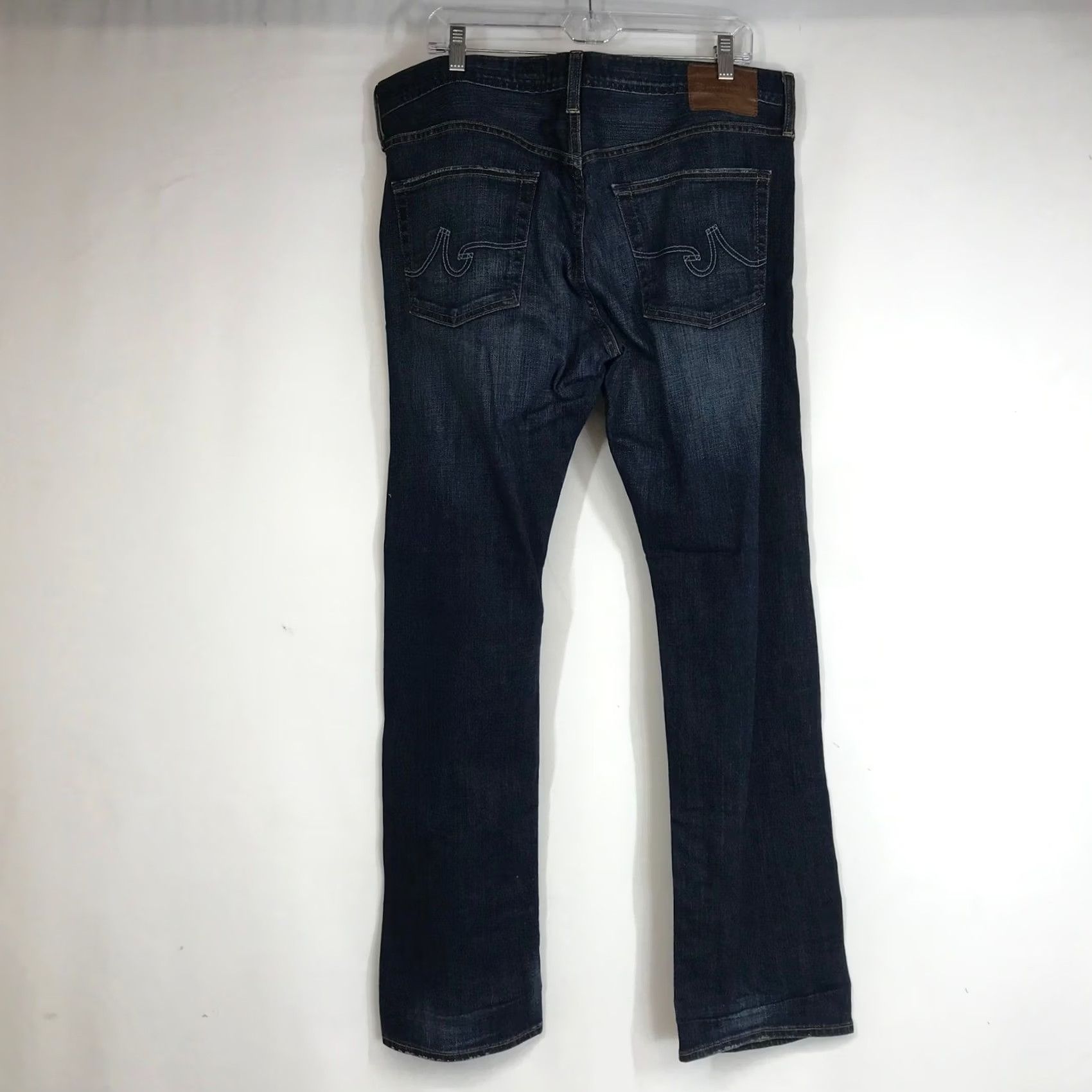 Denime AG Adriano Goldschmied The Geffen Easy Slim Dark Wash Denim Jeans Mens 38x32 Size US 34 / EU 50 - 4 Thumbnail