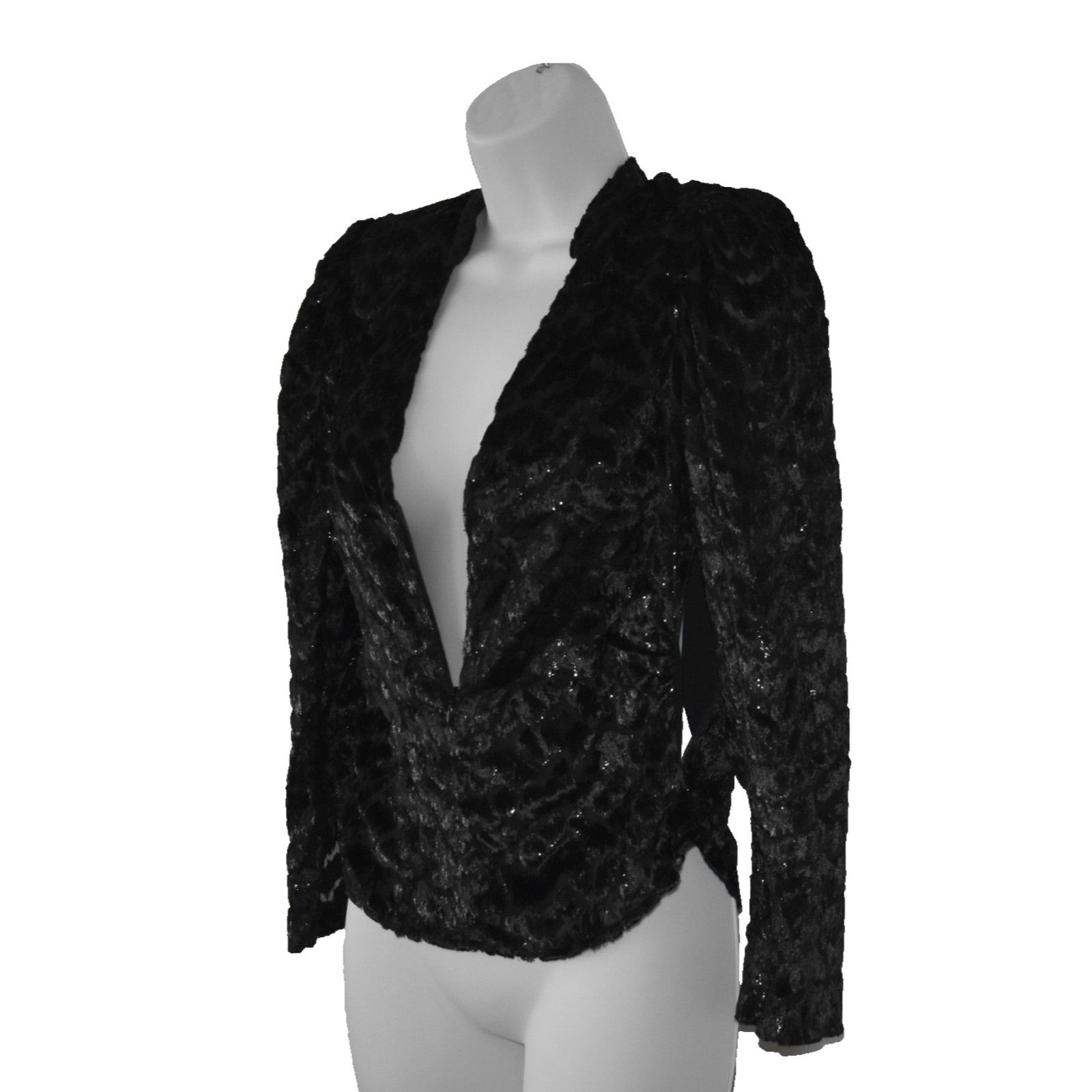 A.L.C. NWT A.L.C. Velvet V Neck Zip Long Sleeve Canyon Top 0 $450 Size XS / US 0-2 / IT 36-38 - 6 Thumbnail
