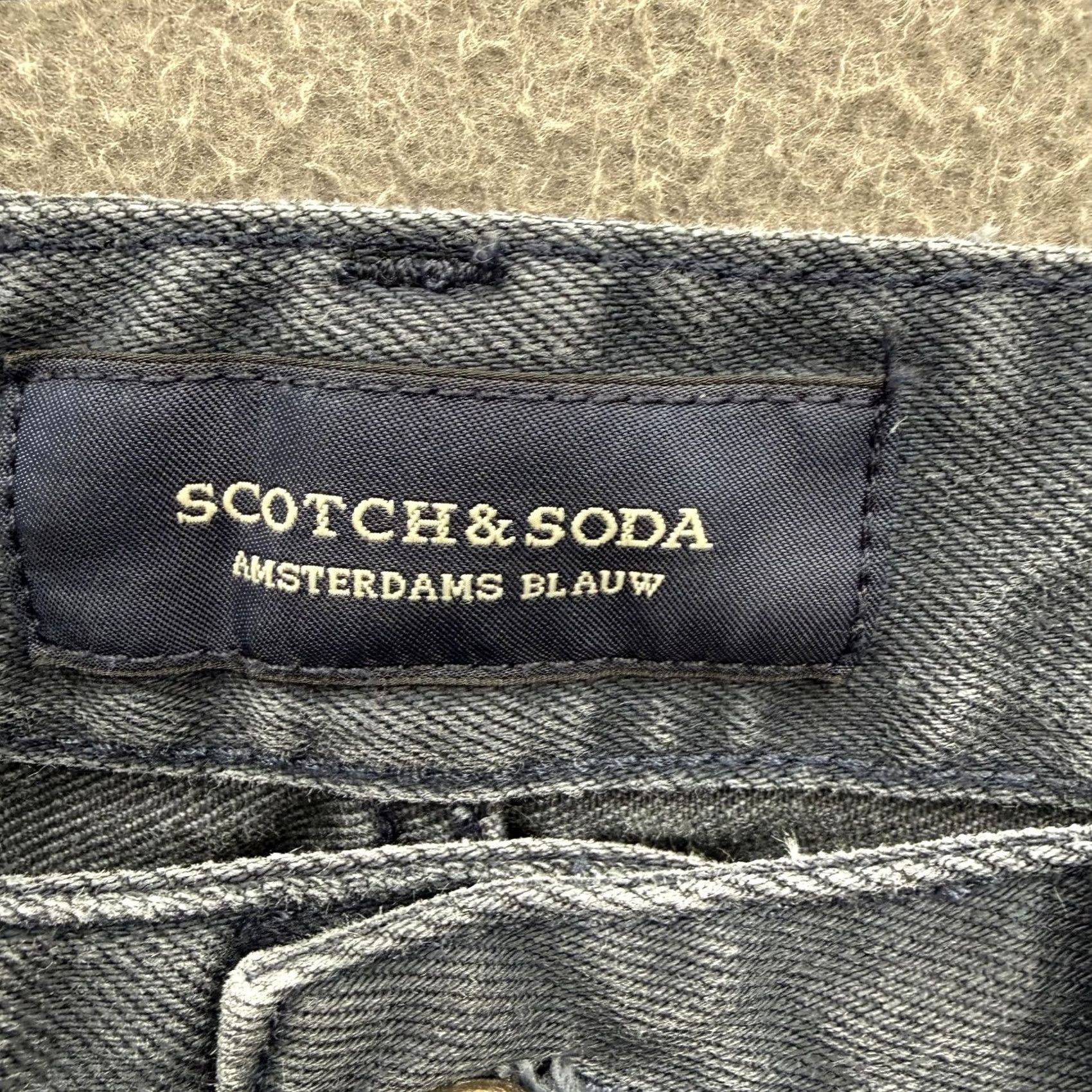 Scotch & Soda Scotch & Soda Ralston Jeans Mens 30x32 Blue Slim Taper Stretch Denim Authentic Amsterdams Blauw Jeans Adjustable Waist 30 Inseam 32 Size US 30 / EU 46 - 4 Thumbnail
