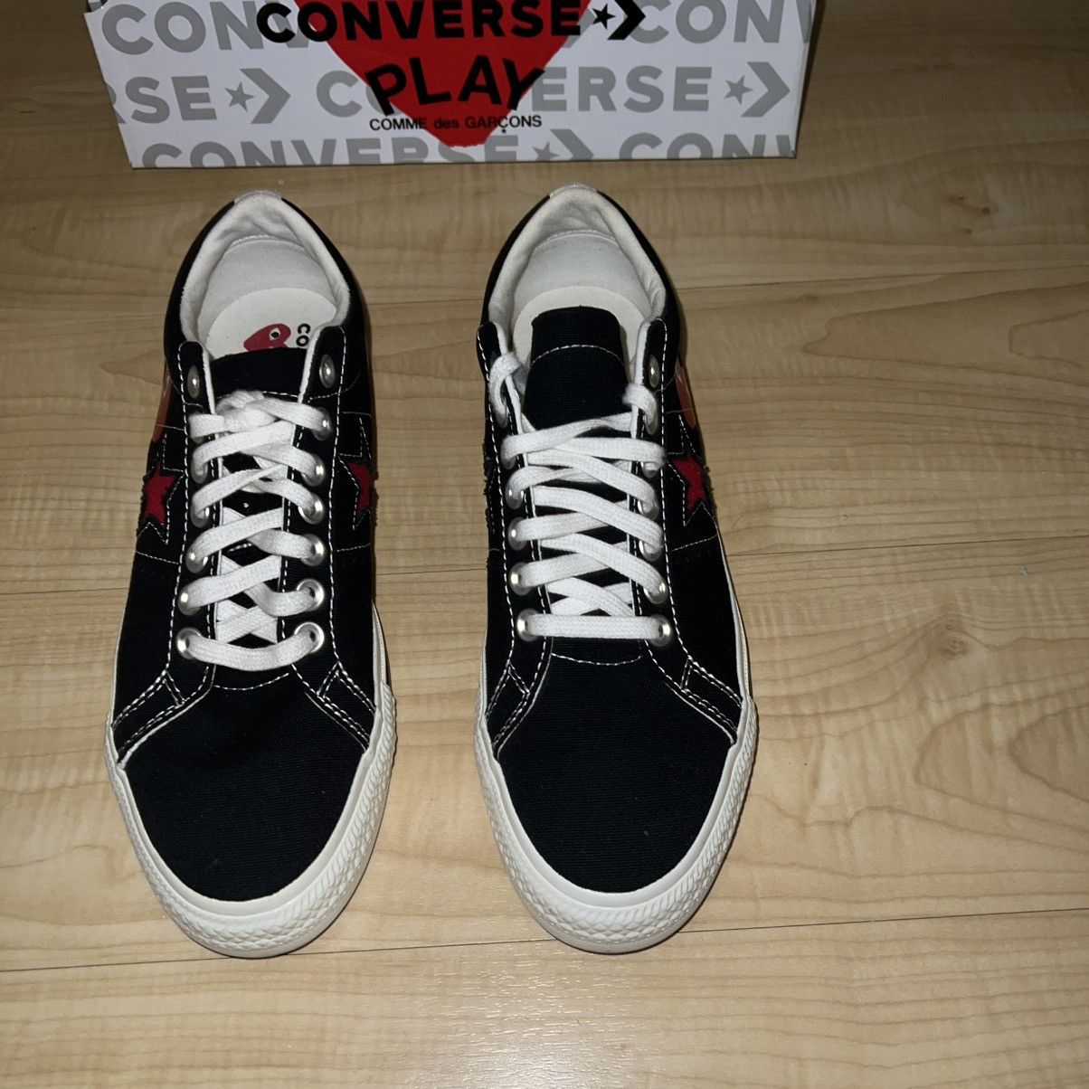Comme des Garcons PLAY × Converse Comme des Garçons PLAY x Converse One Star Ox Black Size US 9 / EU 42 - 4 Thumbnail