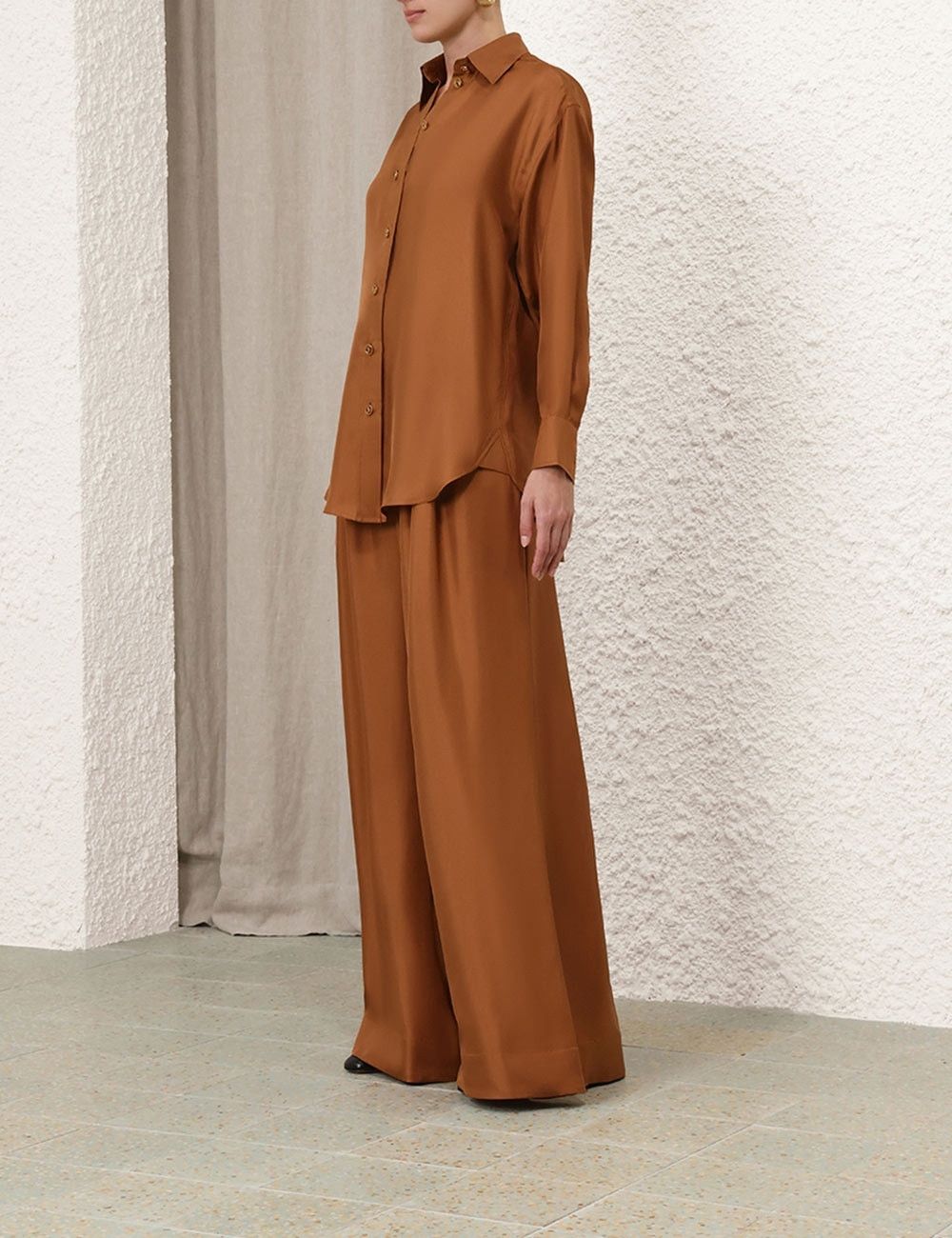 Zimmermann oc11z0925 Illustration Double Tuck Pant in Cognac Size 27" / US 4 / IT 40 - 3 Thumbnail