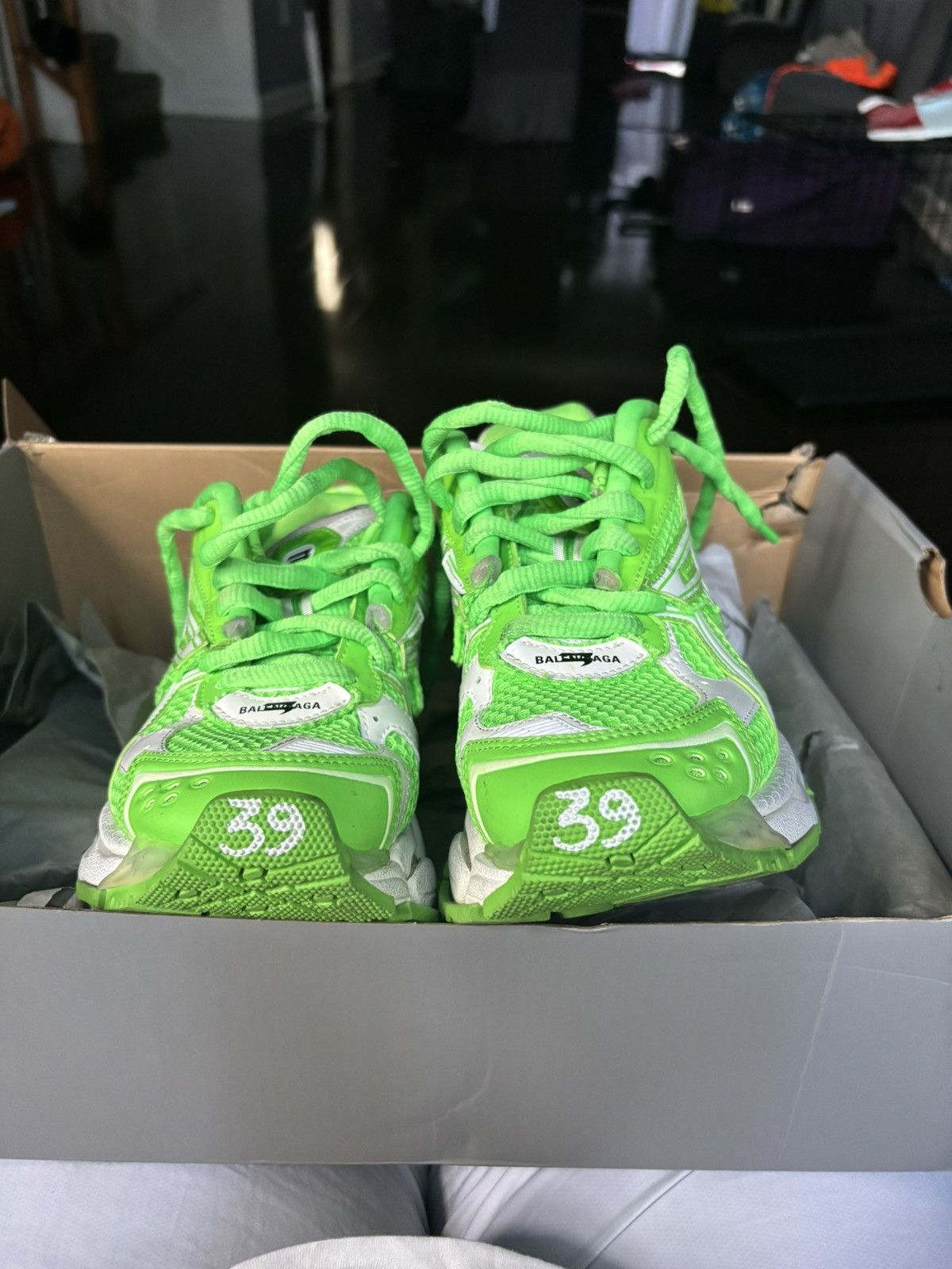 Balenciaga Balenciaga Runner Sneaker ‘Fluo Green’ Size US 7 / EU 40 - 4 Thumbnail