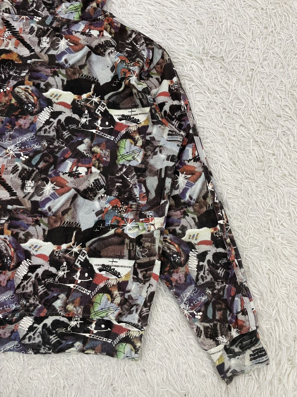 Adidas Vintage Fullzip & Fullprint Adidas Sweater Jacket Hoodie Size US M / EU 48-50 / 2 - 8 Thumbnail