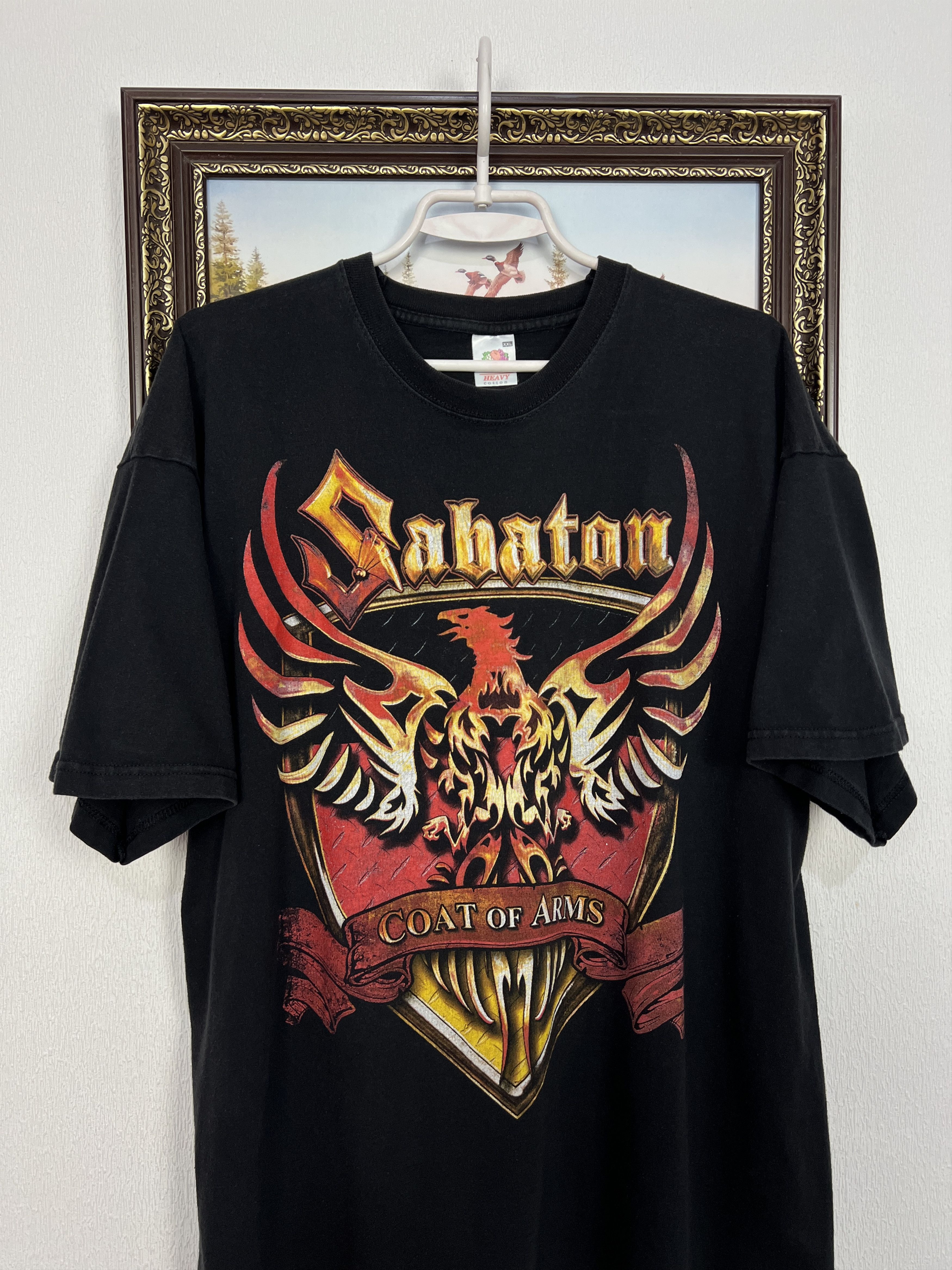 Fruit Of The Loom Vintage Sabaton Coat of Arms Over Print Shirt Tee Big Logo Size US XXL / EU 58 / 5 - 3 Thumbnail