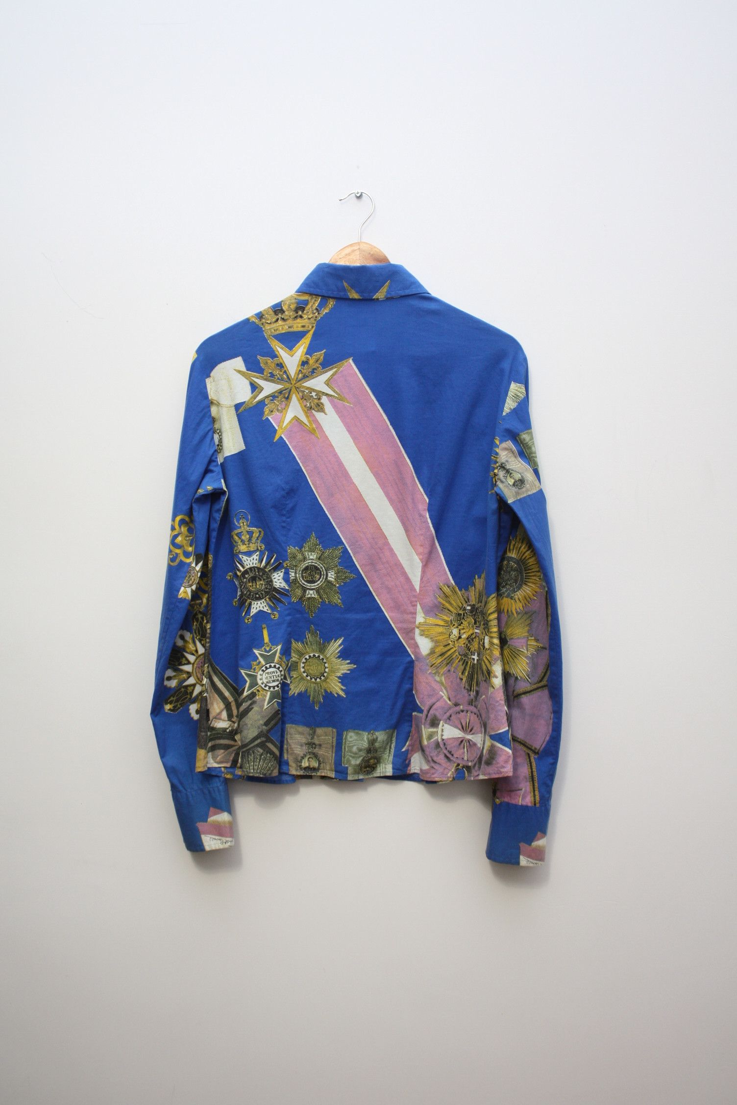 Just Cavalli Just Cavalli Abstract Blue L/S Shirt Medium Size M / US 6-8 / IT 42-44 - 3 Thumbnail
