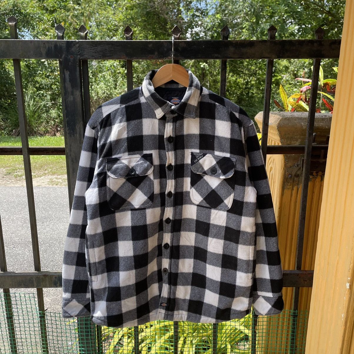 Dickies × Vintage 🔥Vintage Dickies Double Pockets Checkerd Fleece Jacket Size US M / EU 48-50 / 2 - 1 Thumbnail