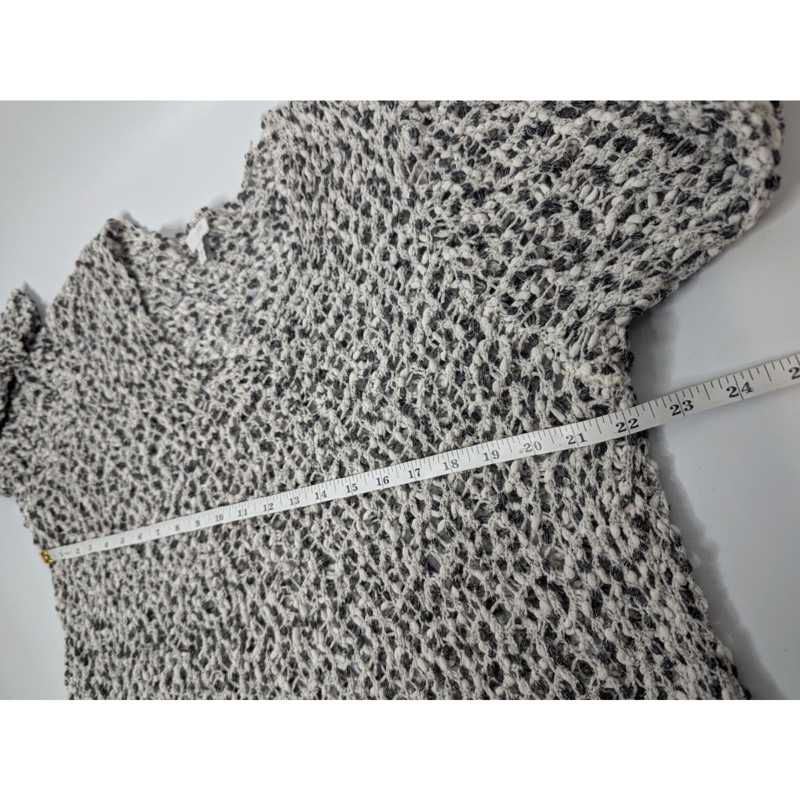 J. Jill J. Jill Womens XL White Crochet Open Knit Sweater Pullover 3/4 Sleeve Coastal Shirt Size XL / US 12-14 / IT 48-50 - 5 Thumbnail