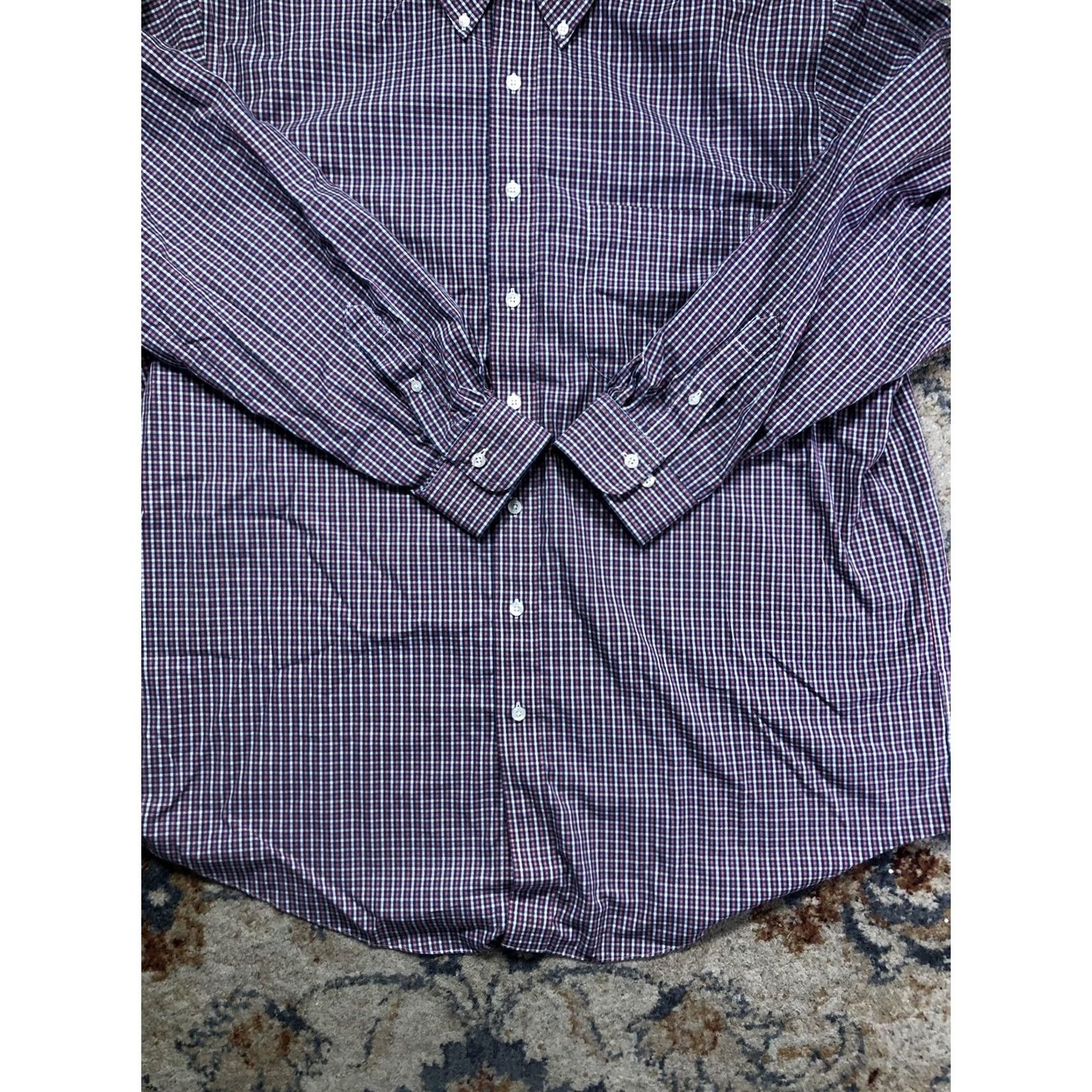 Brooks Brothers Brooks Brothers Shirt Mens 1XLT XL Tall Red Gingham Non Iron Supima Cotton Dress Shirt Button-Down Collar Long Sleeve Barrel Cuff Size US XL / EU 56 / 4 - 5 Thumbnail