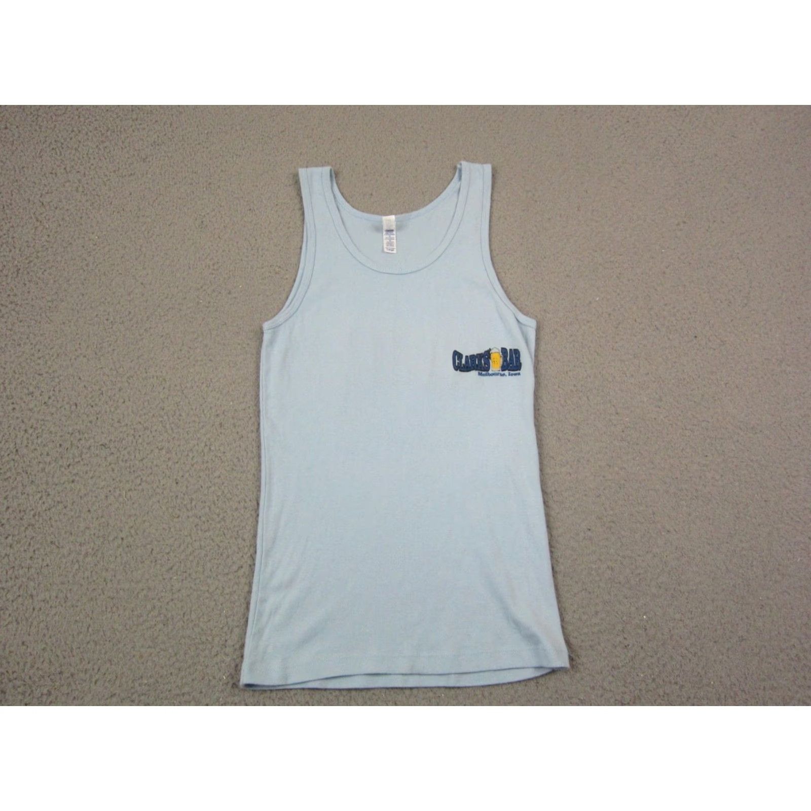 Bell VINTAGE Clarks Bar Shirt Womens L Blue Tank Top Scoop Neck Melbourne Iowa Size L / US 10 / IT 46 - 2 Thumbnail