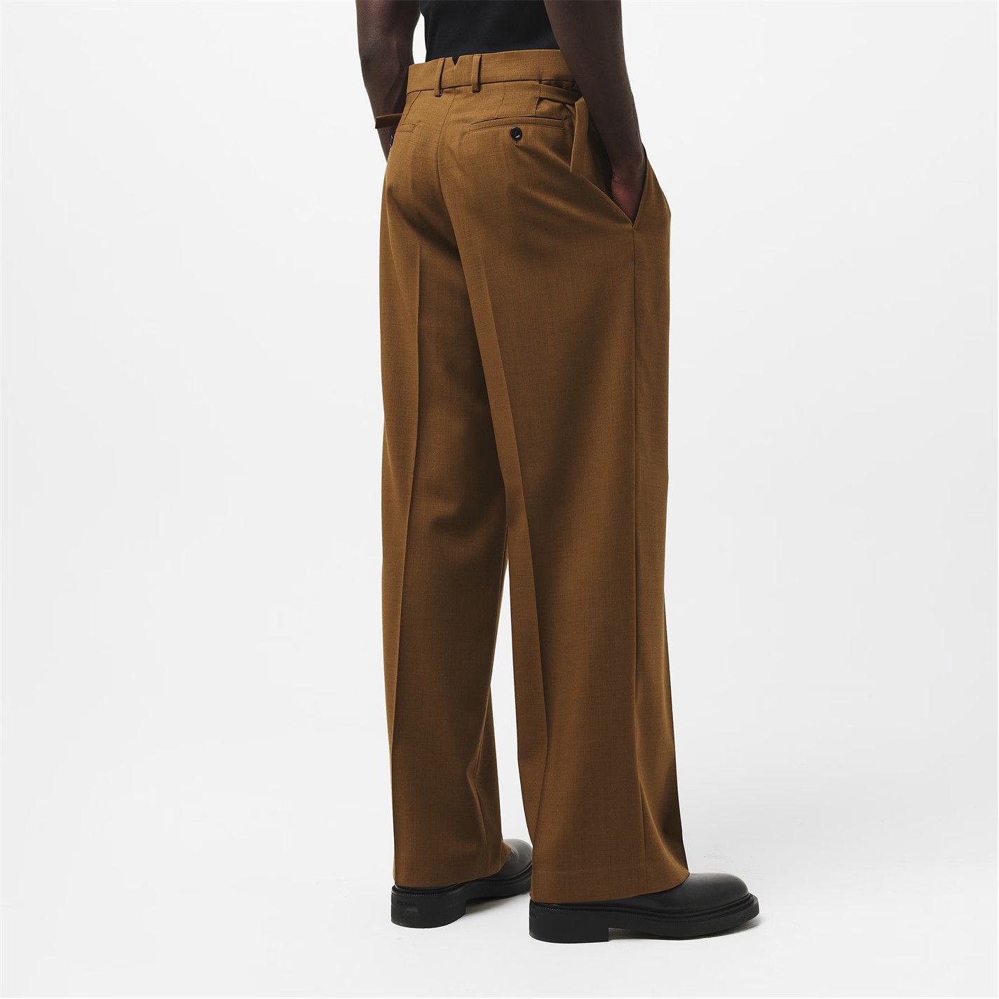 AMI o1g2r1mq0326 Straight Leg Trousers in Noisette Size US 32 / EU 48 - 4 Thumbnail