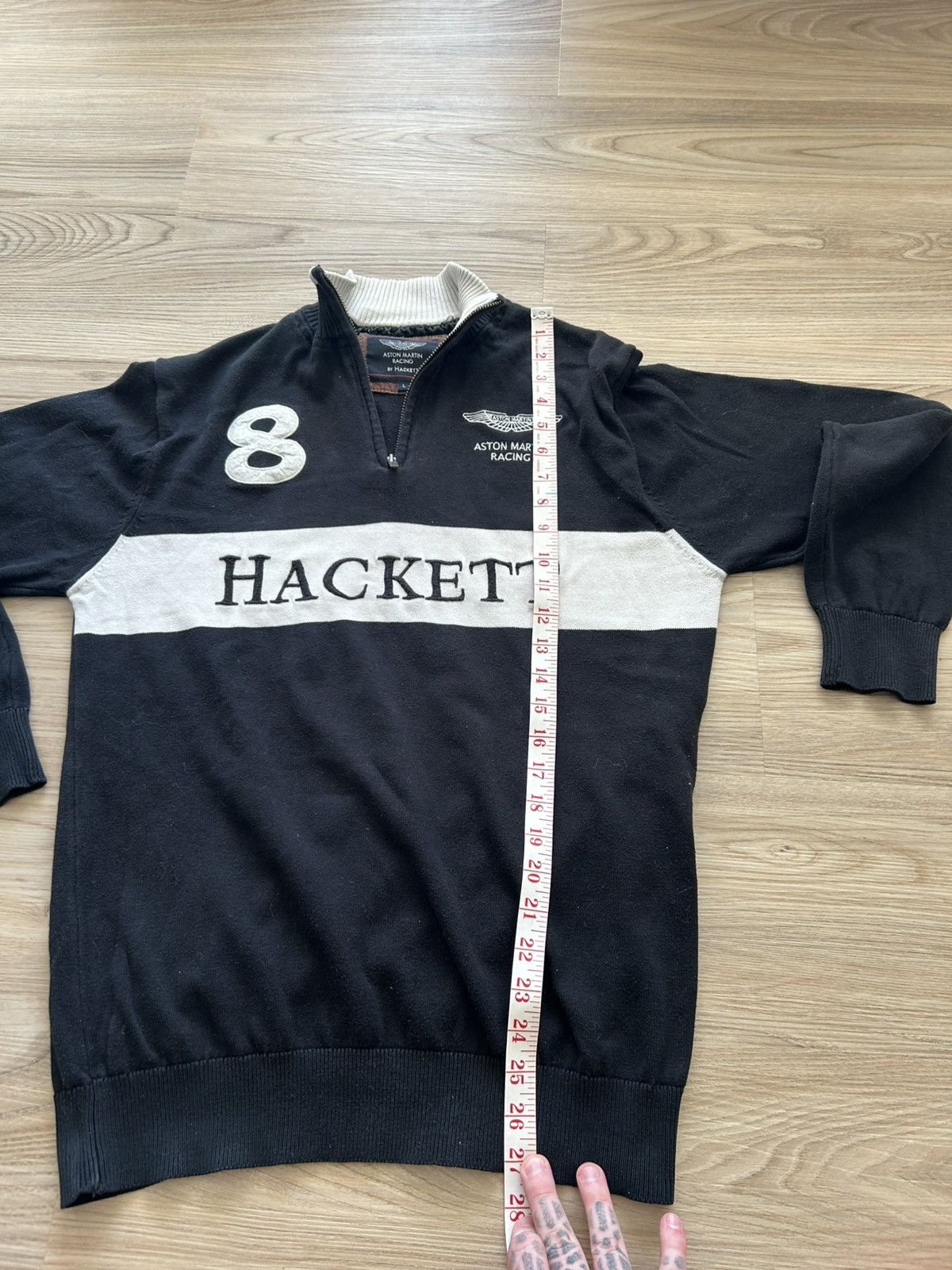 Hackett Hackett Aston Martin Quarter Zip F1 Racing Sweater Size US L / EU 52-54 / 3 - 7 Thumbnail