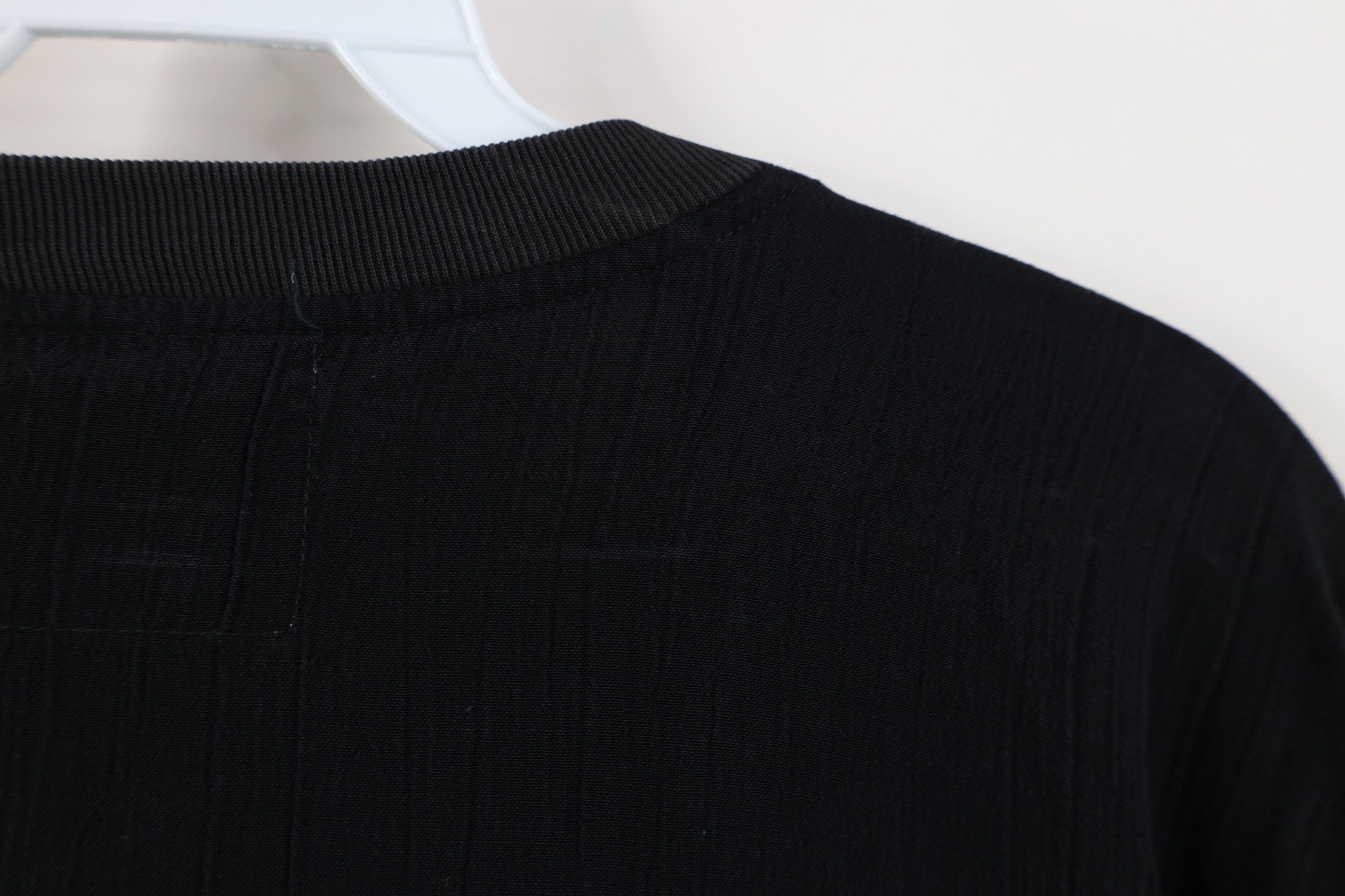 Vintage Vintage 90s Streetwear Gauzy Rayon Knit Pocket T-Shirt Black Size US M / EU 48-50 / 2 - 9 Thumbnail