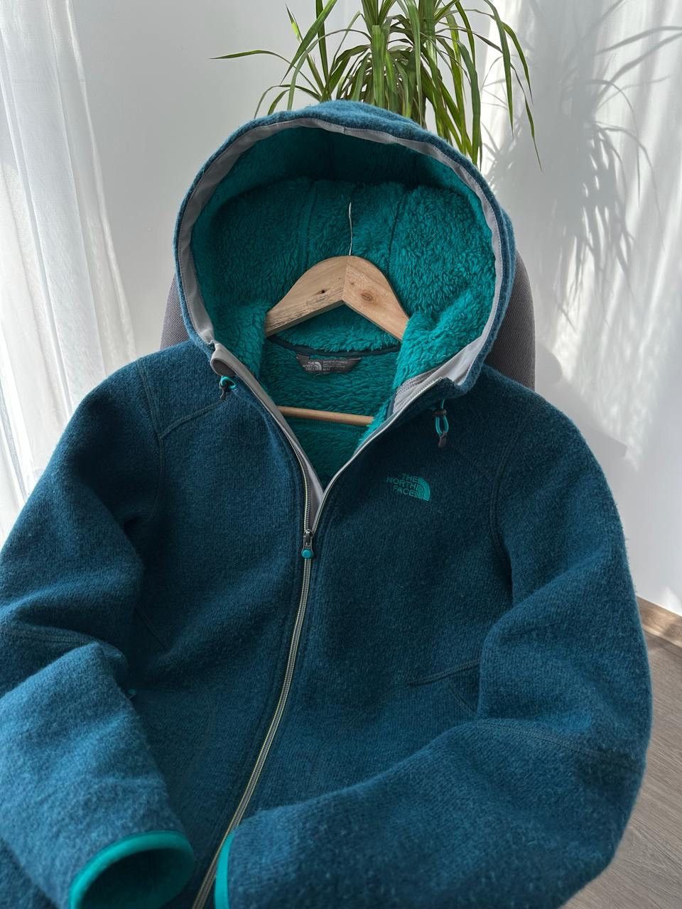 The North Face × Vintage Vintage The North Face Outdoor Blue Fur Zip Hoodie Size US M / EU 48-50 / 2 - 17 Thumbnail
