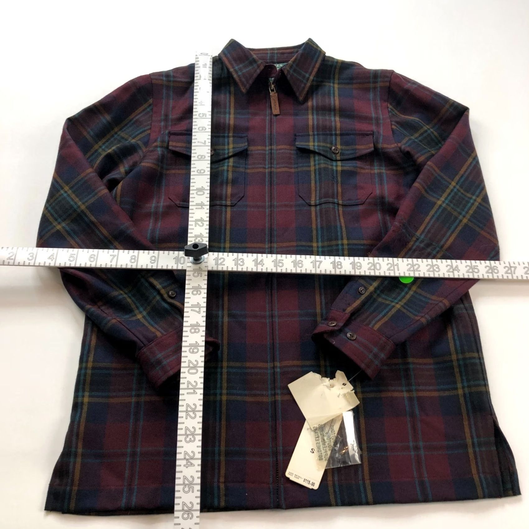 Ralph Lauren Lauren Ralph Lauren Shirt Petite Small Worsted Wool Plaid Red LS Zip PLS READ Size S / US 4 / IT 40 - 6 Thumbnail