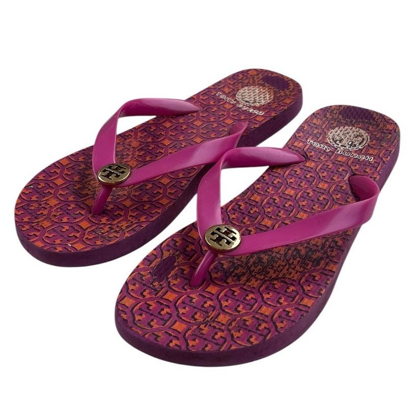 Tory Burch Tory Burch Thandie Rubber Flip Flop Sandal Pink Beach Size 6 Size US 6 / IT 36 - 1 Thumbnail