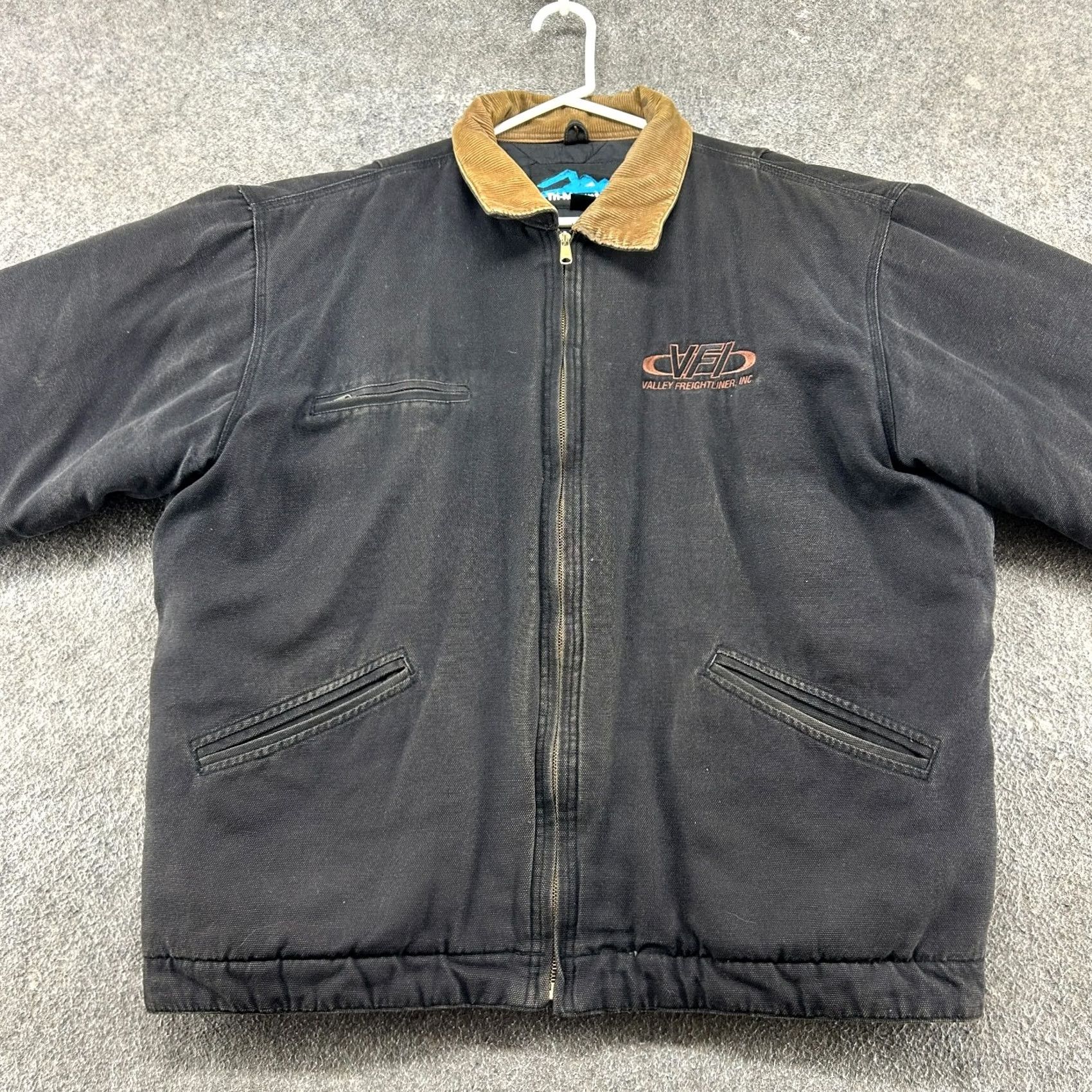 Vintage VINTAGE Tri Mountain Jacket Mens XL Black Canvas Quilted Workwear 90s Bomber Jacket Regular Mens Size US XL / EU 56 / 4 - 4 Thumbnail