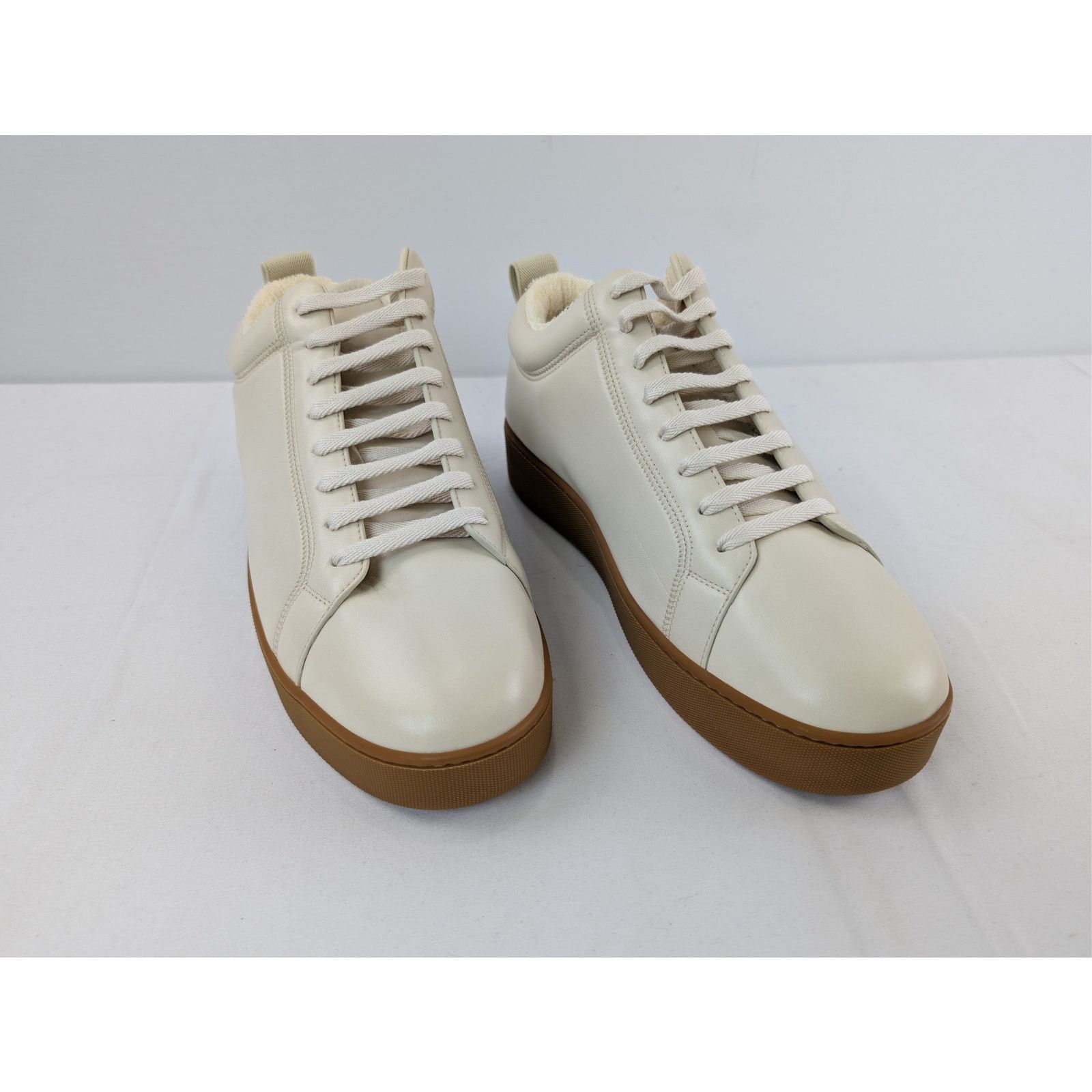 Bottega Veneta o1rshd1 Leather Lagoon Nappa Low Top Sneakers in Sea Salt Size US 12 / EU 45 - 6 Thumbnail