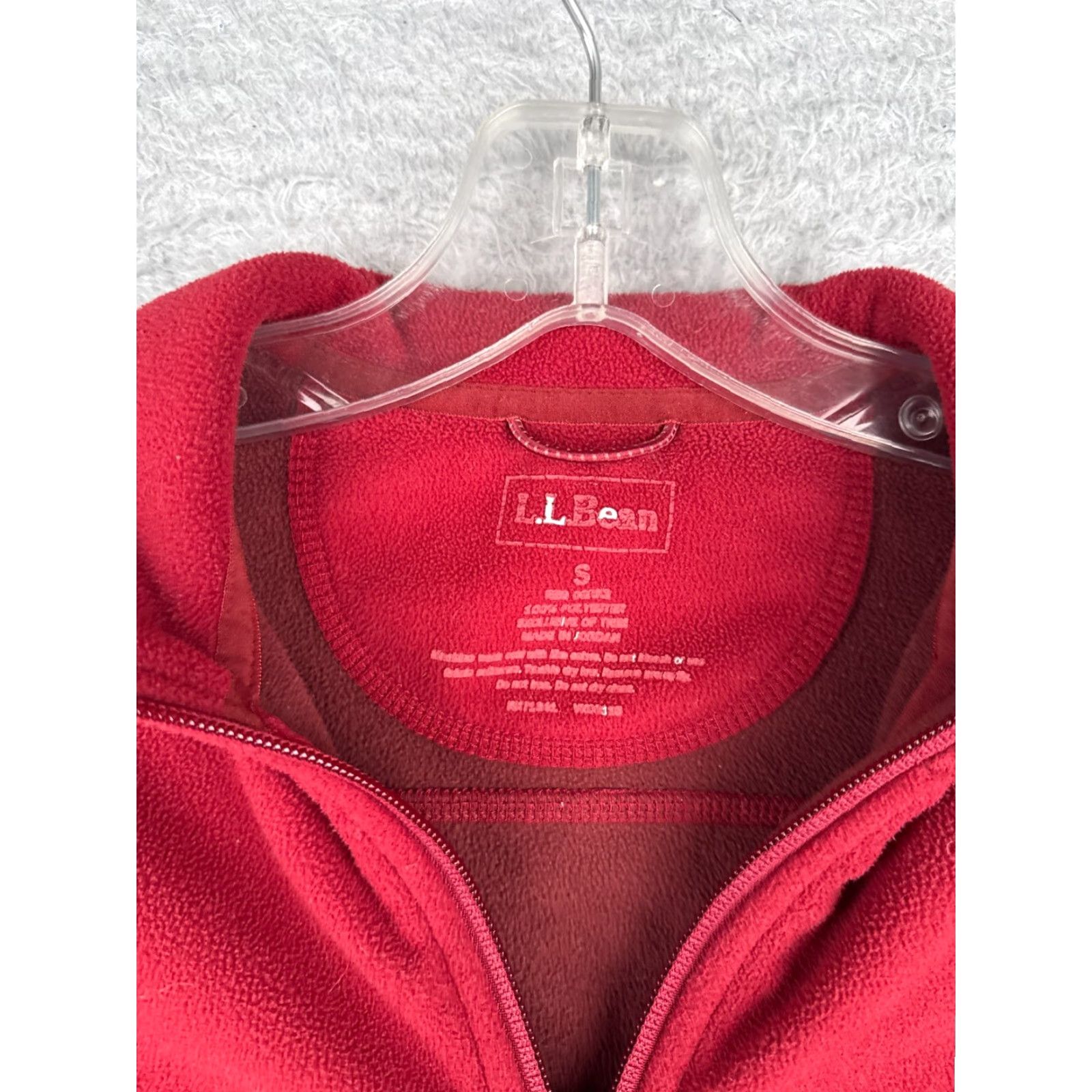 Vintage L.L. Bean Vest Women S Red Full Zip Sleeveless Polyester Fleece Pockets Solid Outdoor American Fall Spring Winter Womens Size S / US 4 / IT 40 - 6 Thumbnail