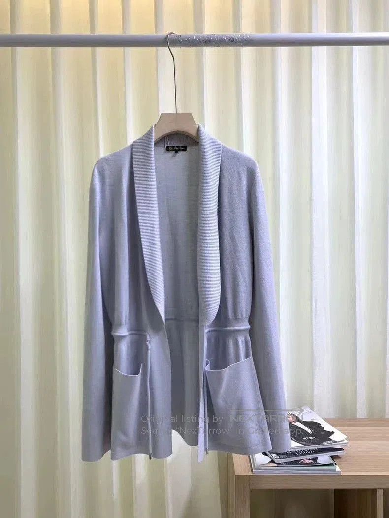 Loro Piana Loro Piana Cashmere Drawstring Cardigan. Size US L / EU 52-54 / 3 - 1 Thumbnail