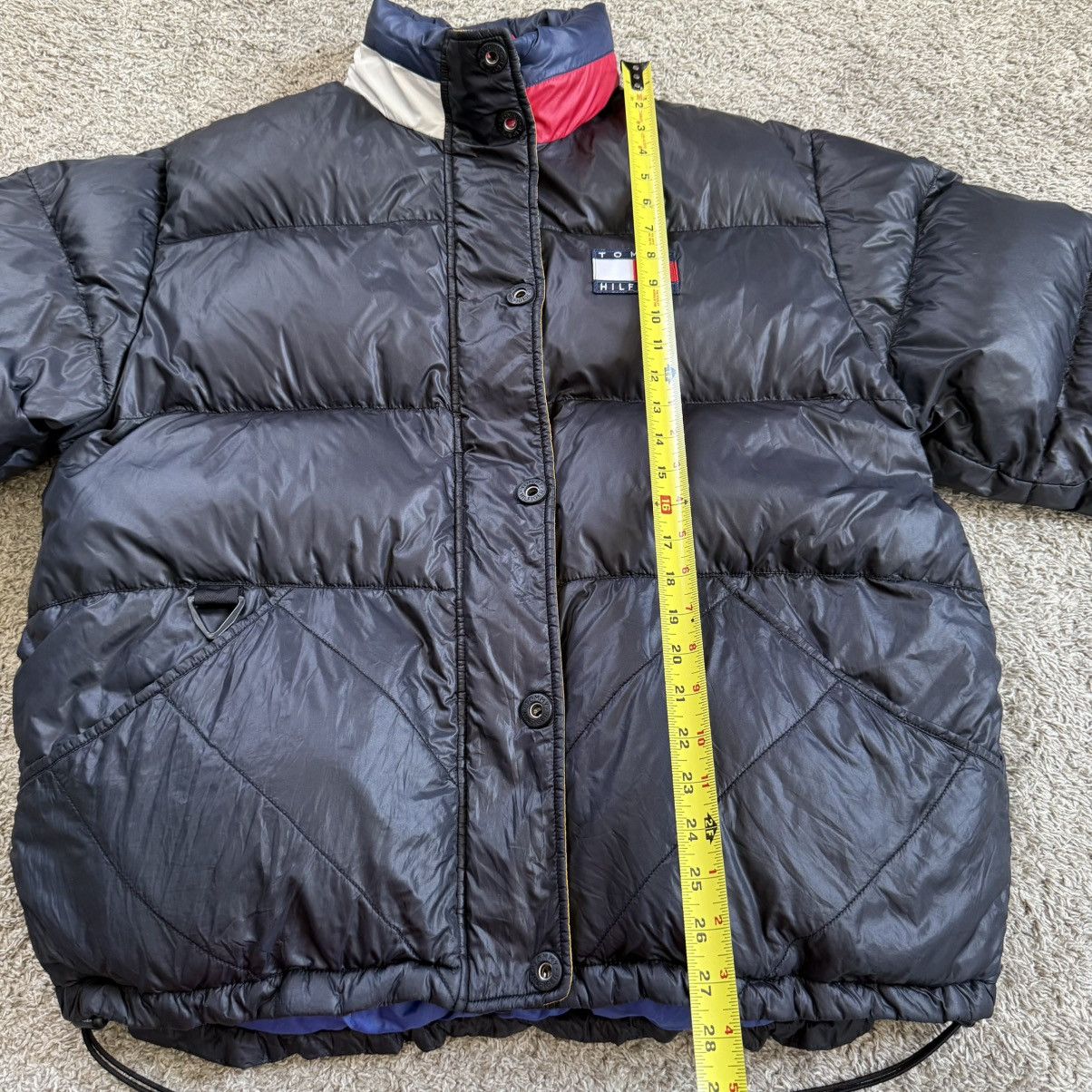 Tommy Hilfiger 🔴Tommy Hilfiger Puffer Jacket Size Large Bubble Black Navy Size US L / EU 52-54 / 3 - 10 Thumbnail
