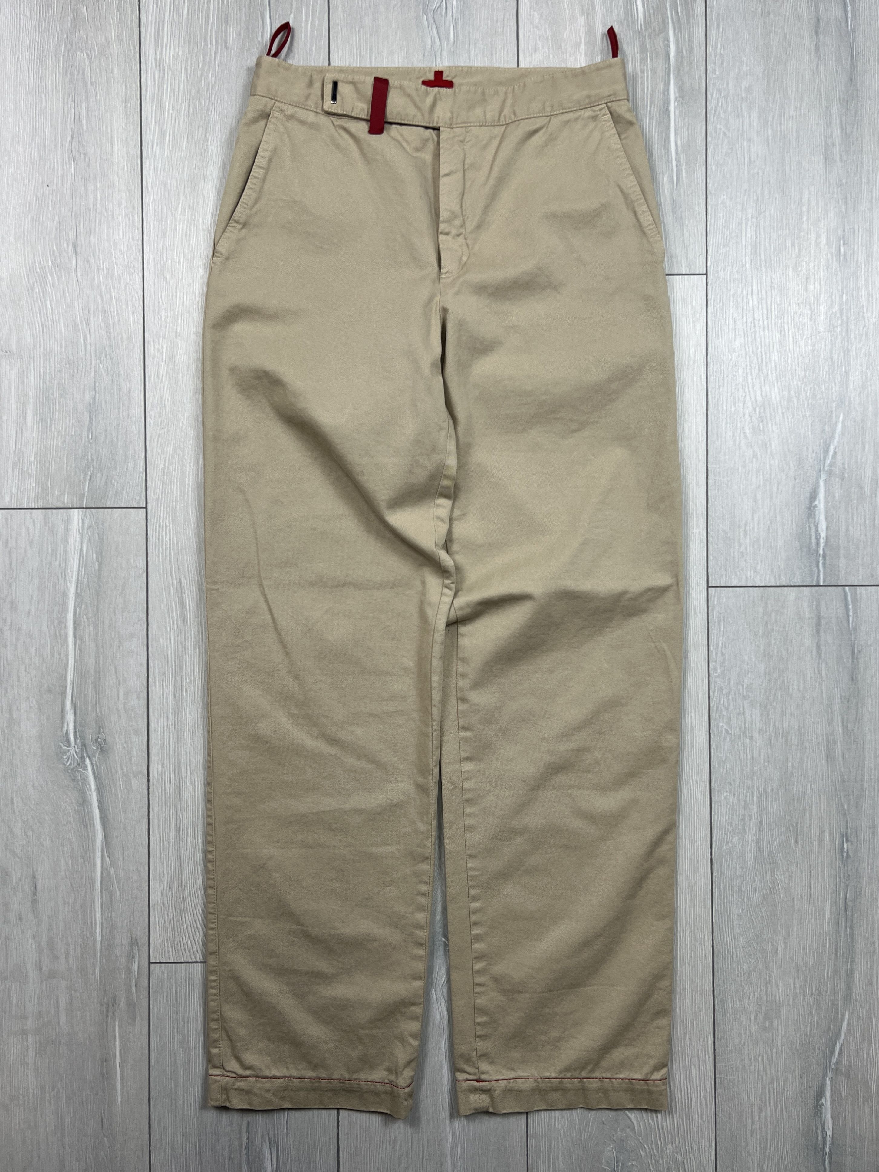 image of Vintage Prada Linea Rossa Cargo Pants in Beige, Men's (Size 30)