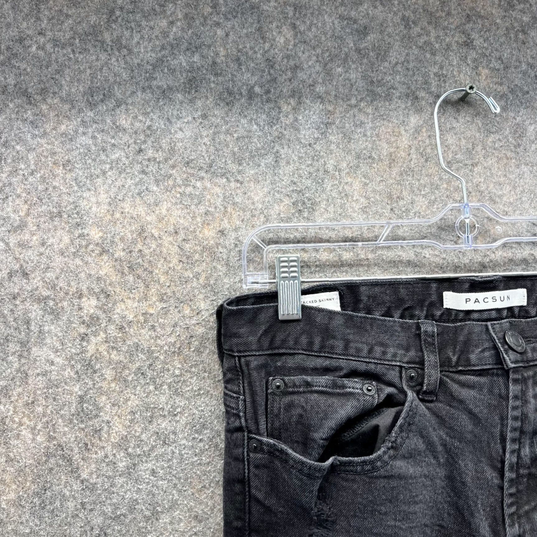 Pacsun Pacsun Jeans Men 31x32 Denim Skinny Fit Black 31 Inseam Regular Rise Button Pockets Casual Vintage: No Mens Size US 31 - 3 Thumbnail