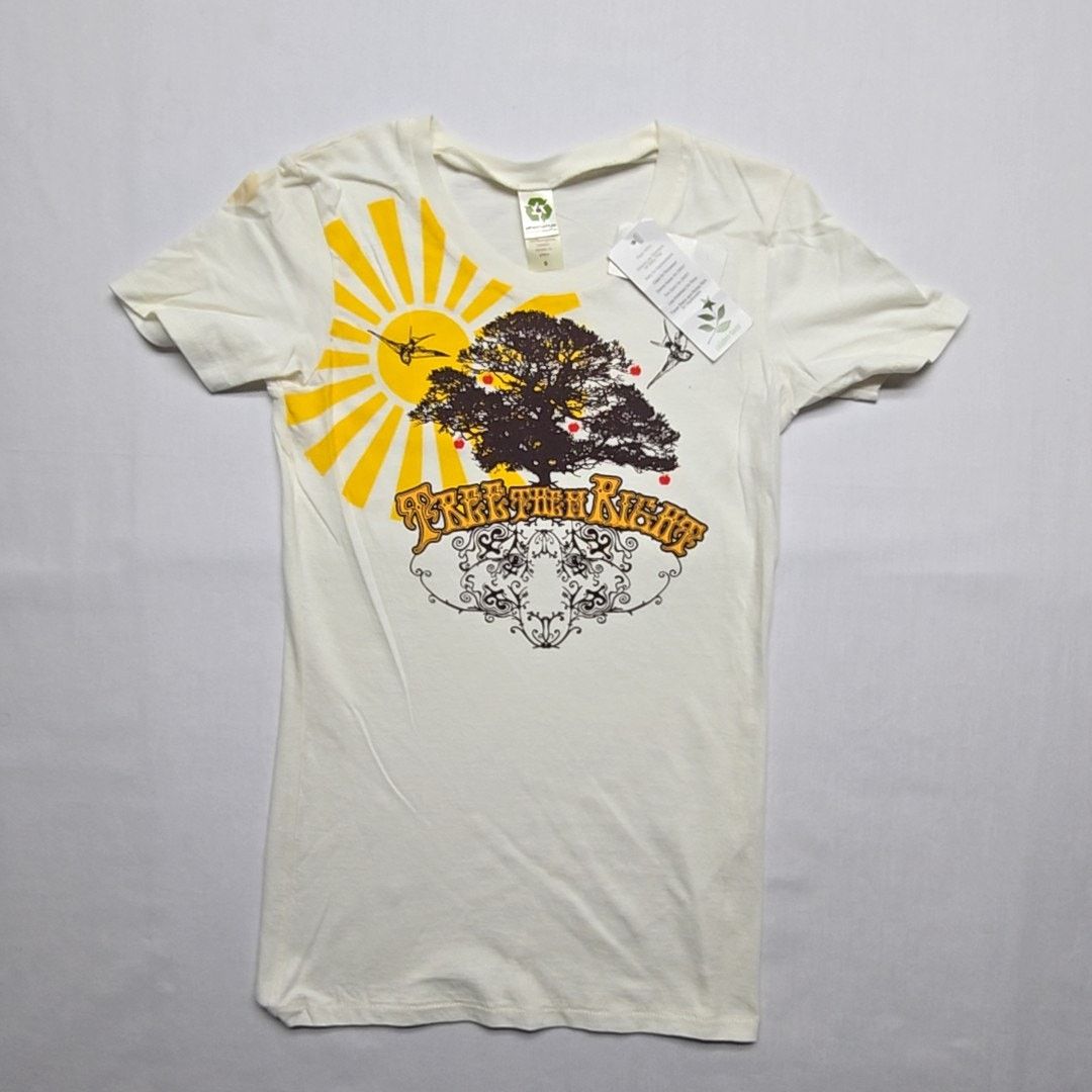 Other Alternative Earth Tree Graphic Shirt Organic Cotton Ivory S Size S / US 4 / IT 40 - 1 Thumbnail